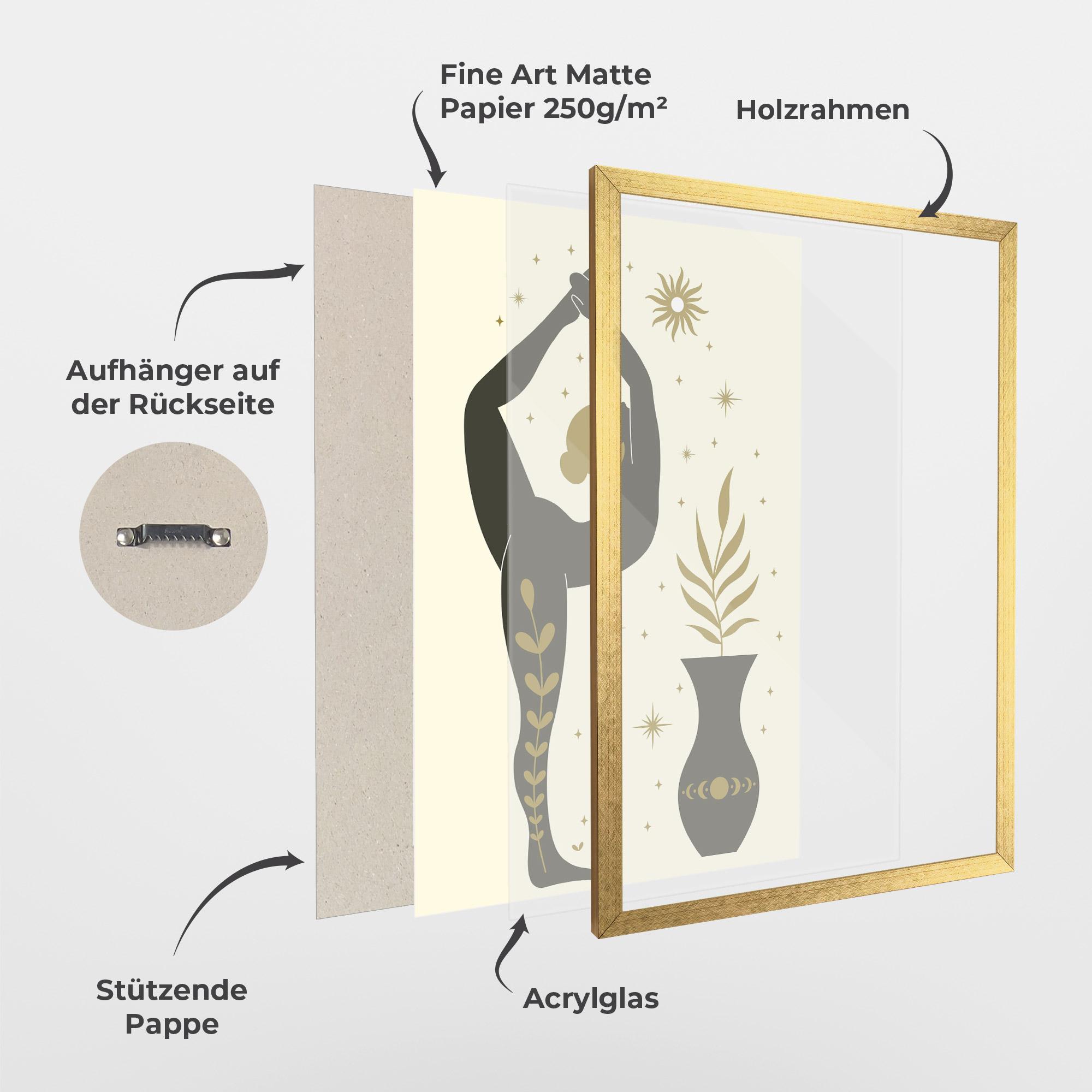 Gerahmte Poster Trivikramasana mockup 1