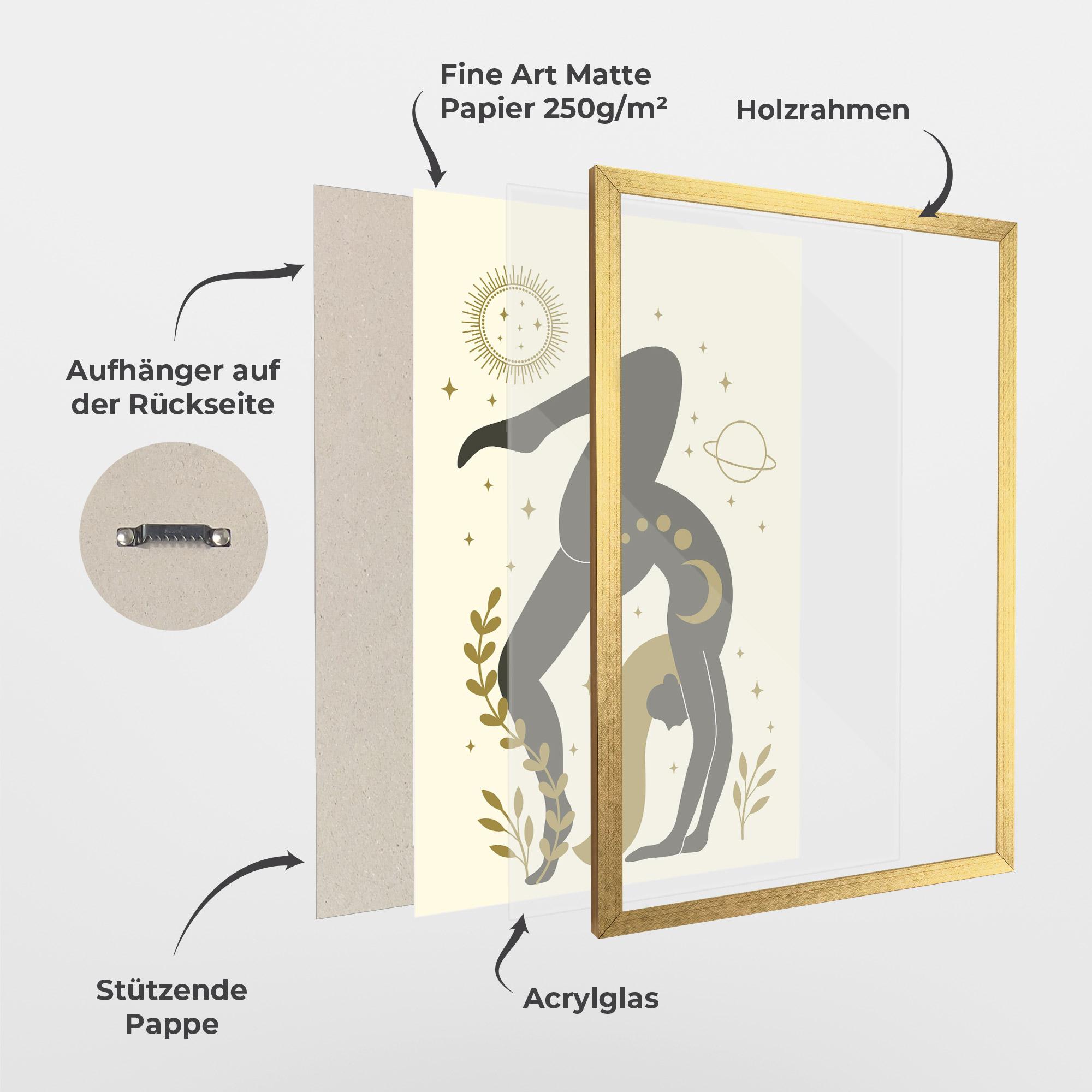 Gerahmte Poster Yoga Sun Pose mockup 1