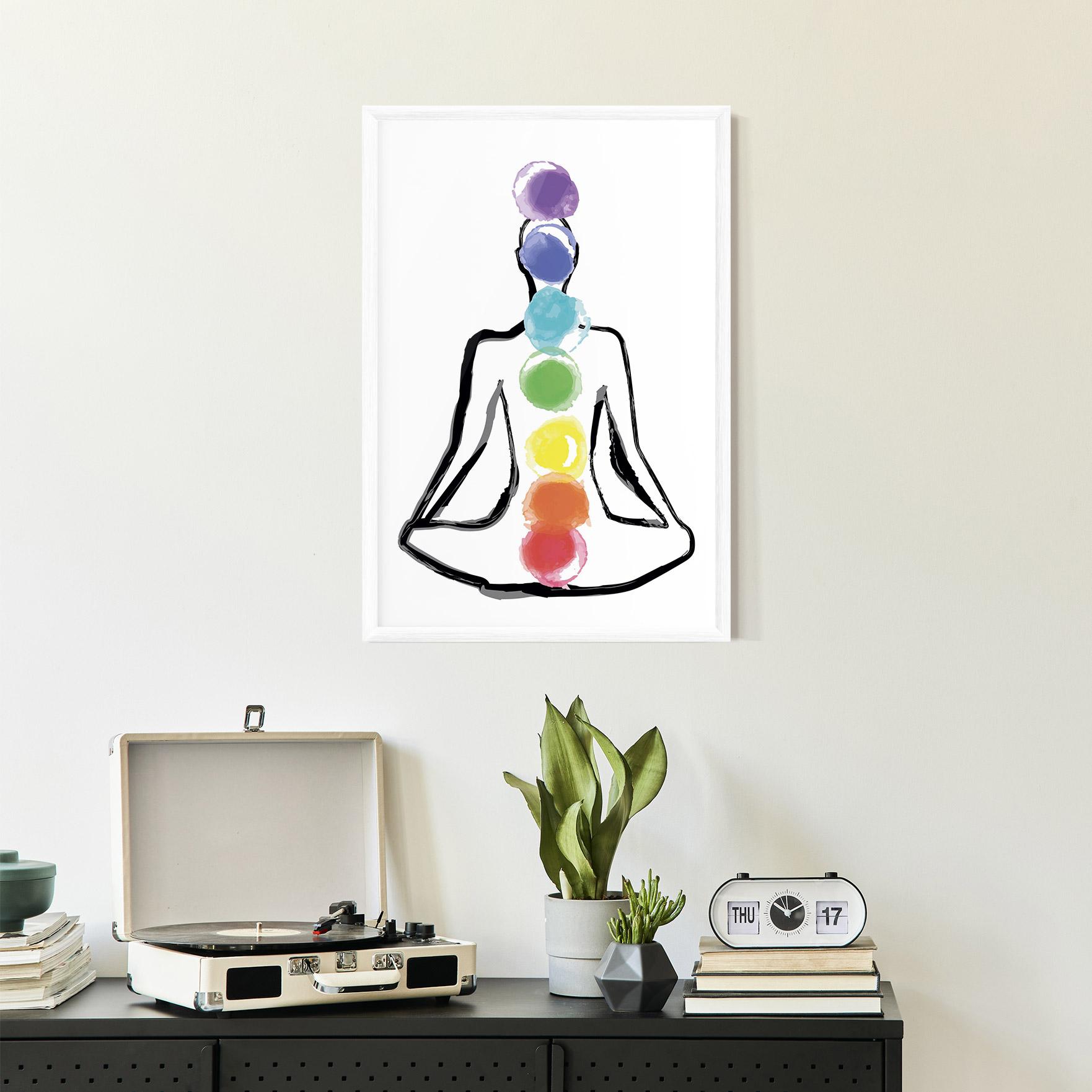 Gerahmte Poster Yoga Color mockup 2