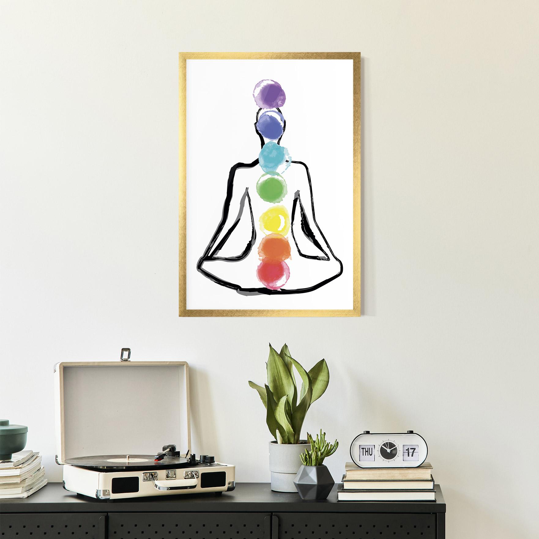 Gerahmte Poster Yoga Color mockup 2