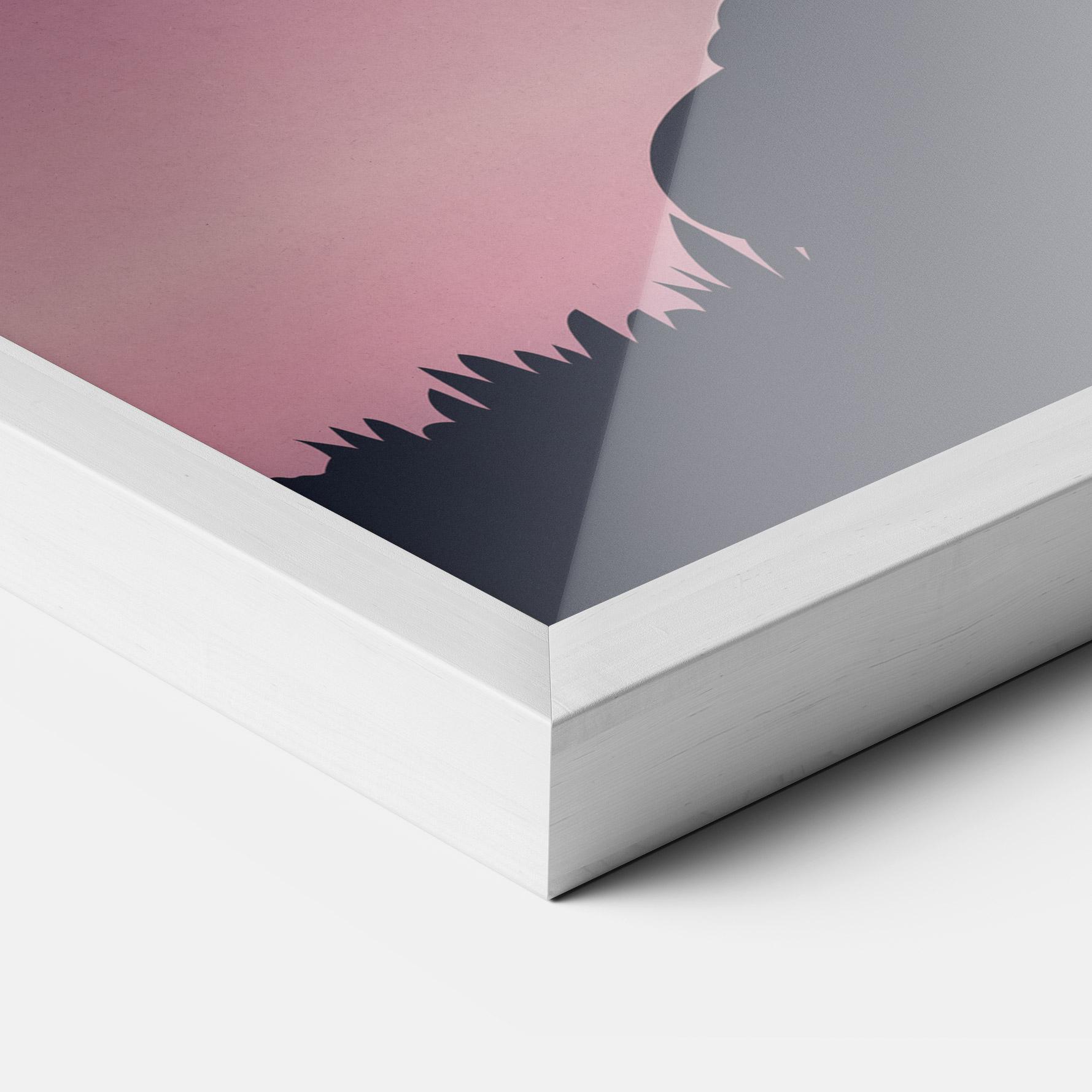 Gerahmte Poster Yoga Purple Sky mockup 3