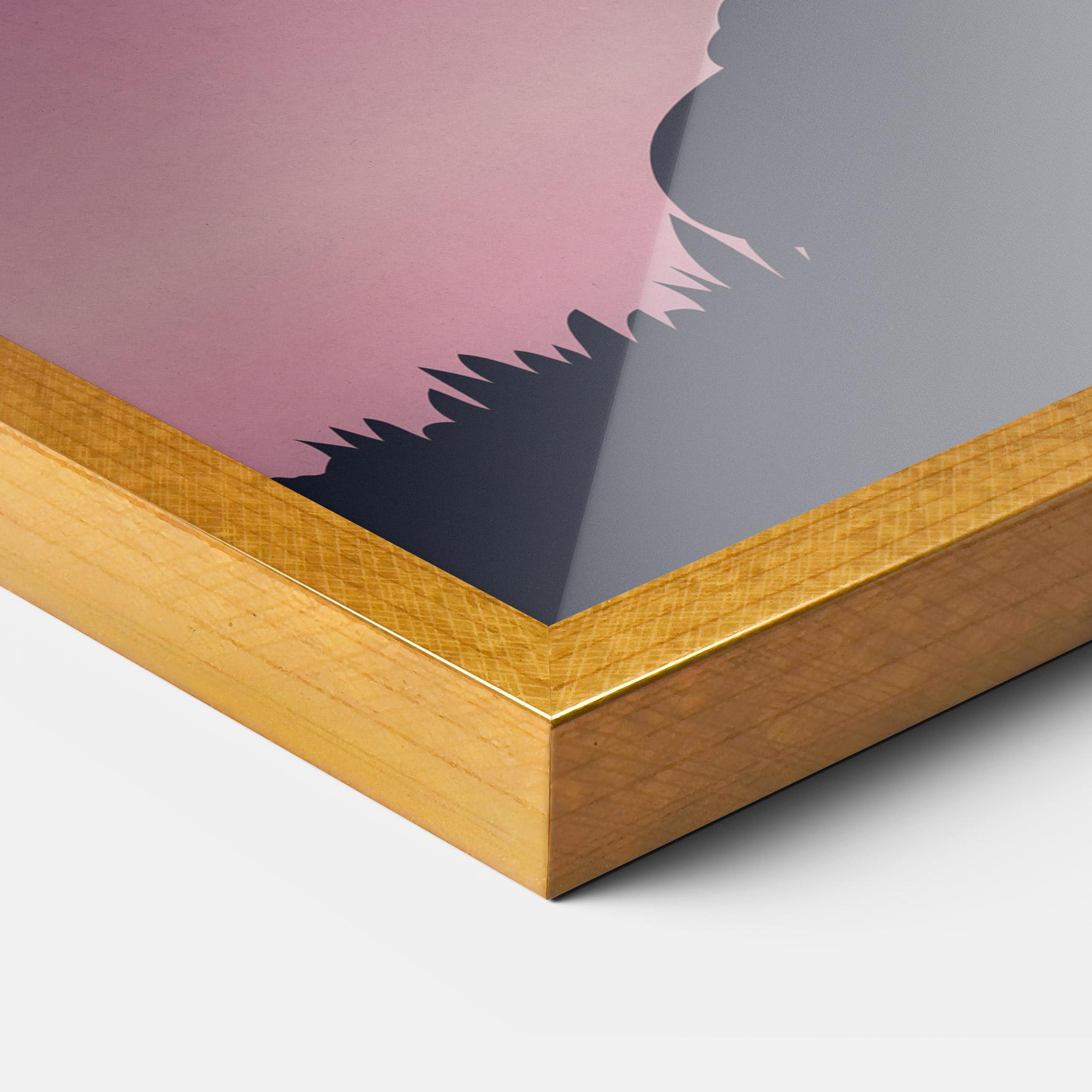 Gerahmte Poster Yoga Purple Sky mockup 3