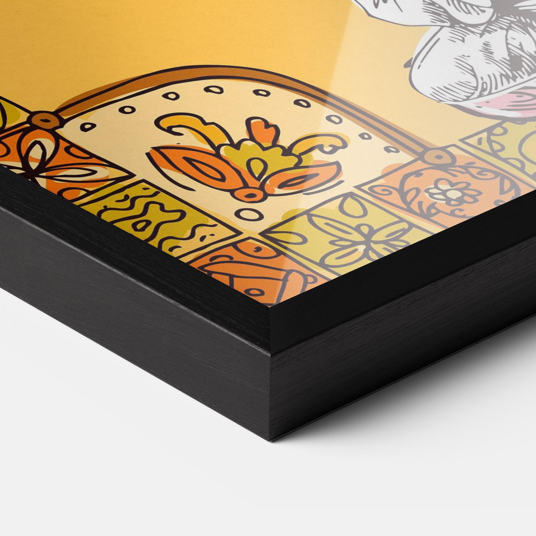 Gerahmte Poster Meditation Three mockup 3