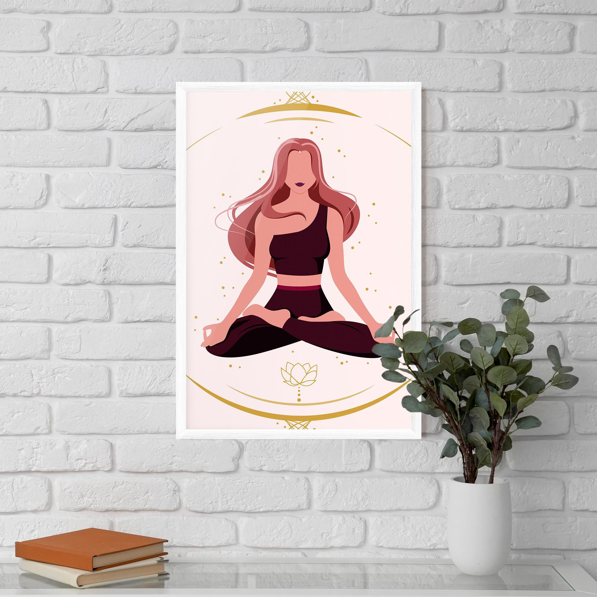 Gerahmte Poster Pretty Yoga Girl mockup 5