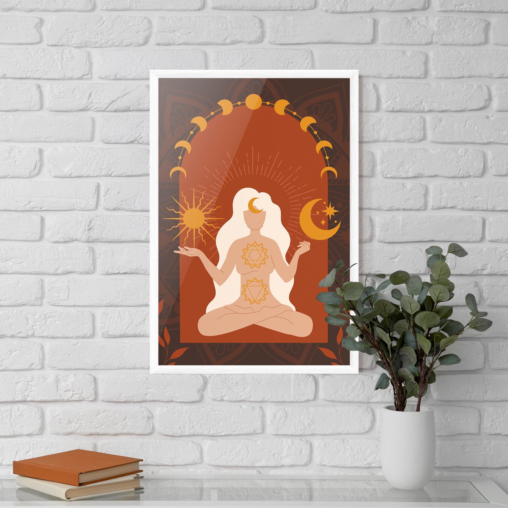 Gerahmte Poster Sun Moon Meditation mockup 5