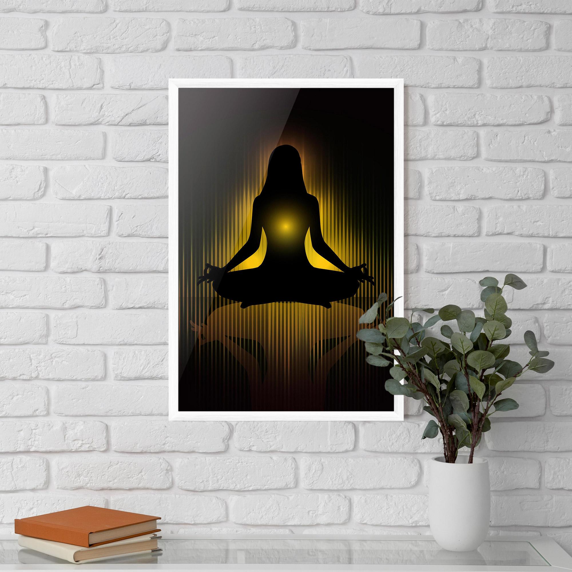 Gerahmte Poster Yellow Light Yoga mockup 5