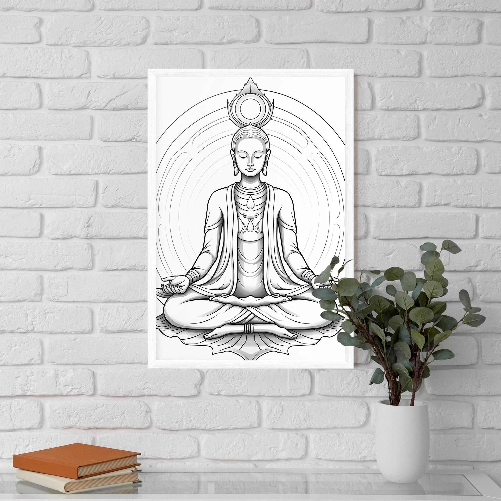 Gerahmte Poster Yoga Peace mockup 5