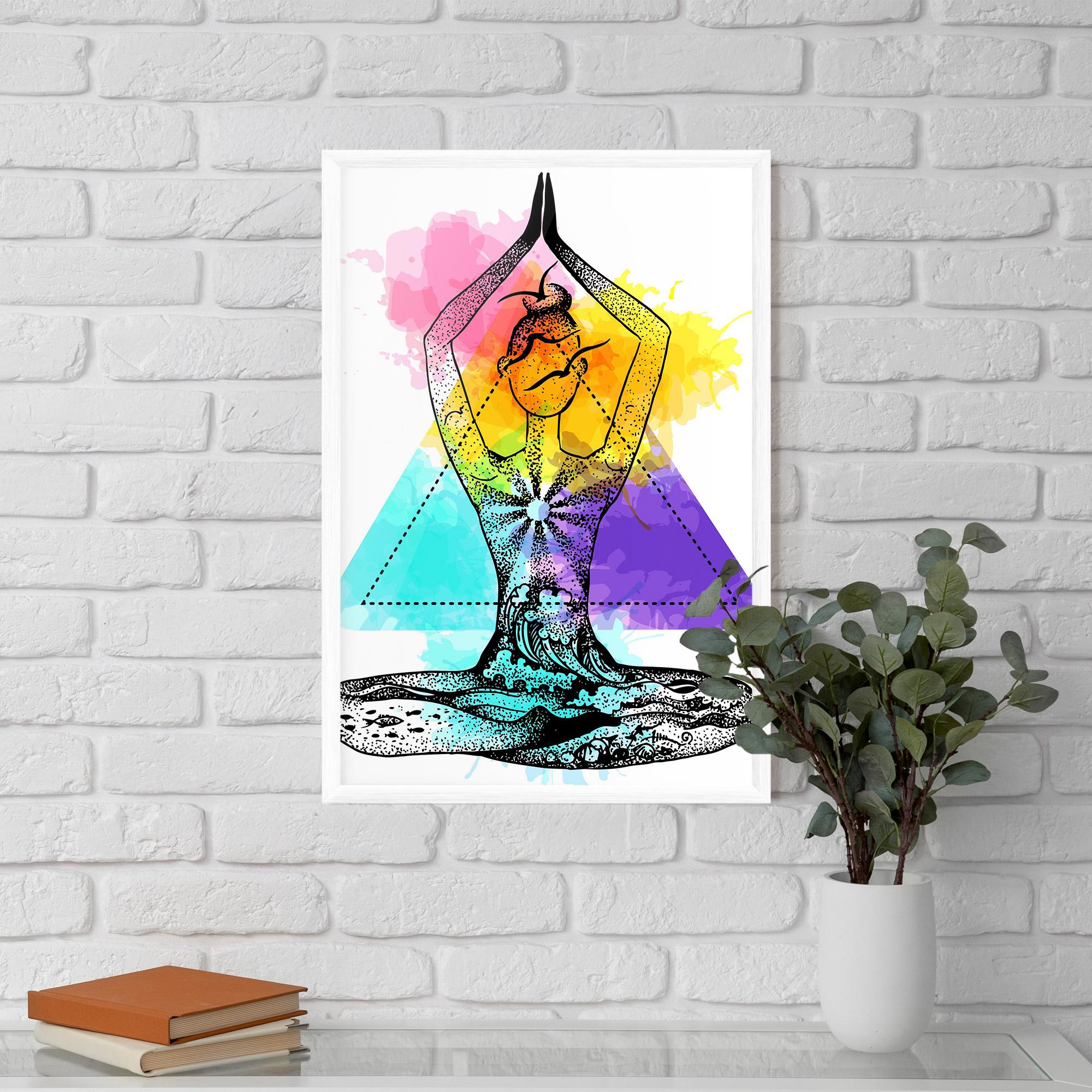 Gerahmte Poster Yoga Triangle mockup 5