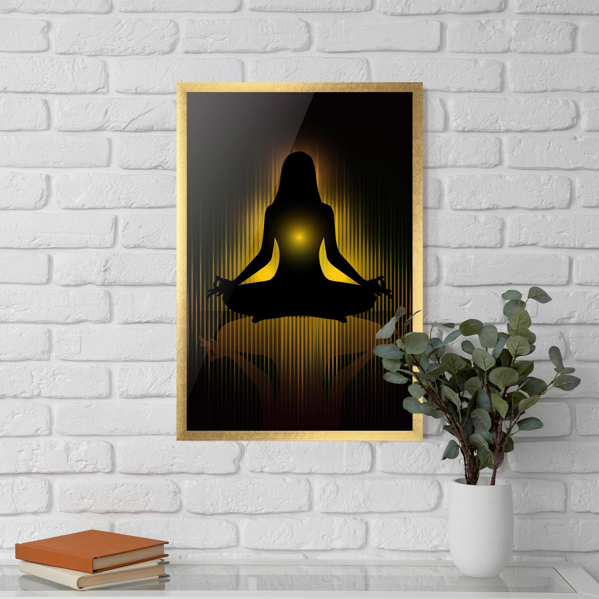 Gerahmte Poster Yellow Light Yoga mockup 5