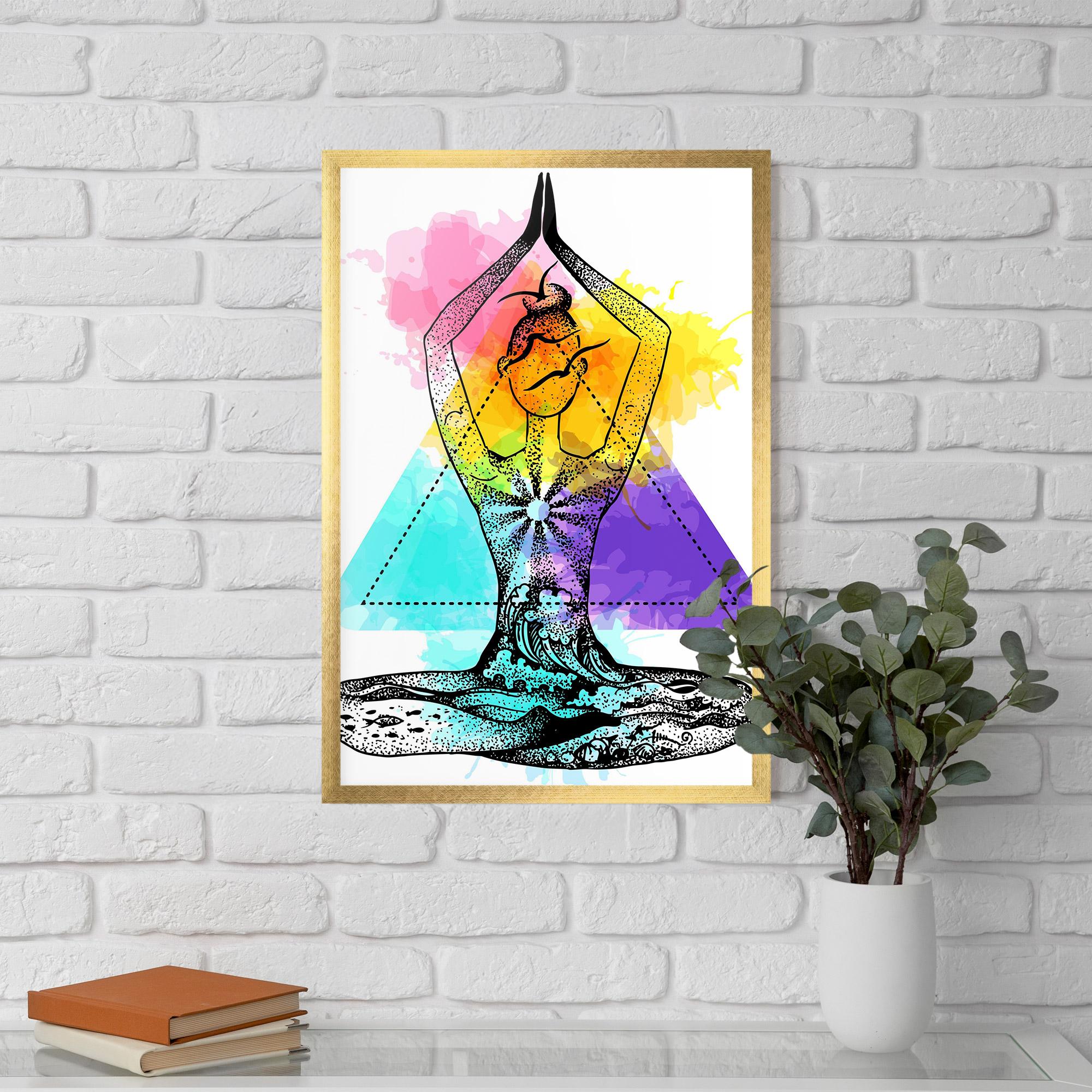 Gerahmte Poster Yoga Triangle mockup 5