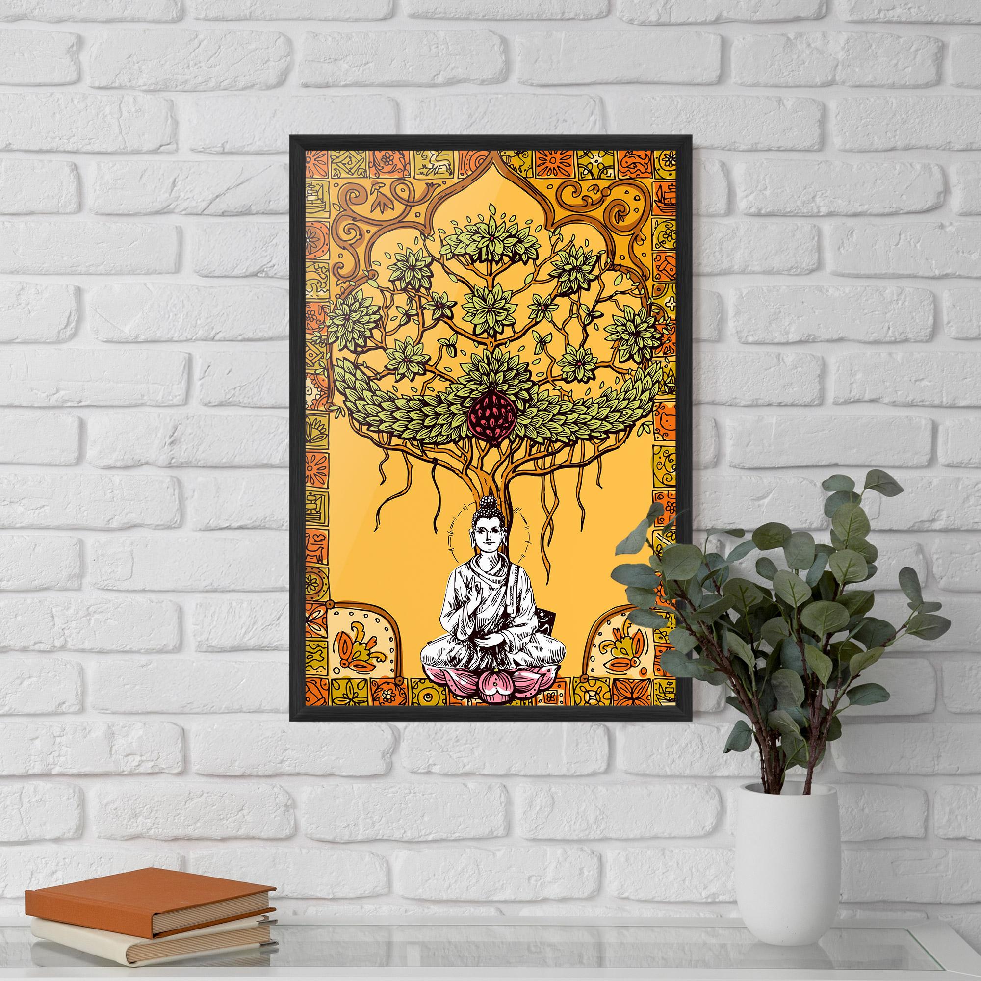 Gerahmte Poster Meditation Three mockup 5
