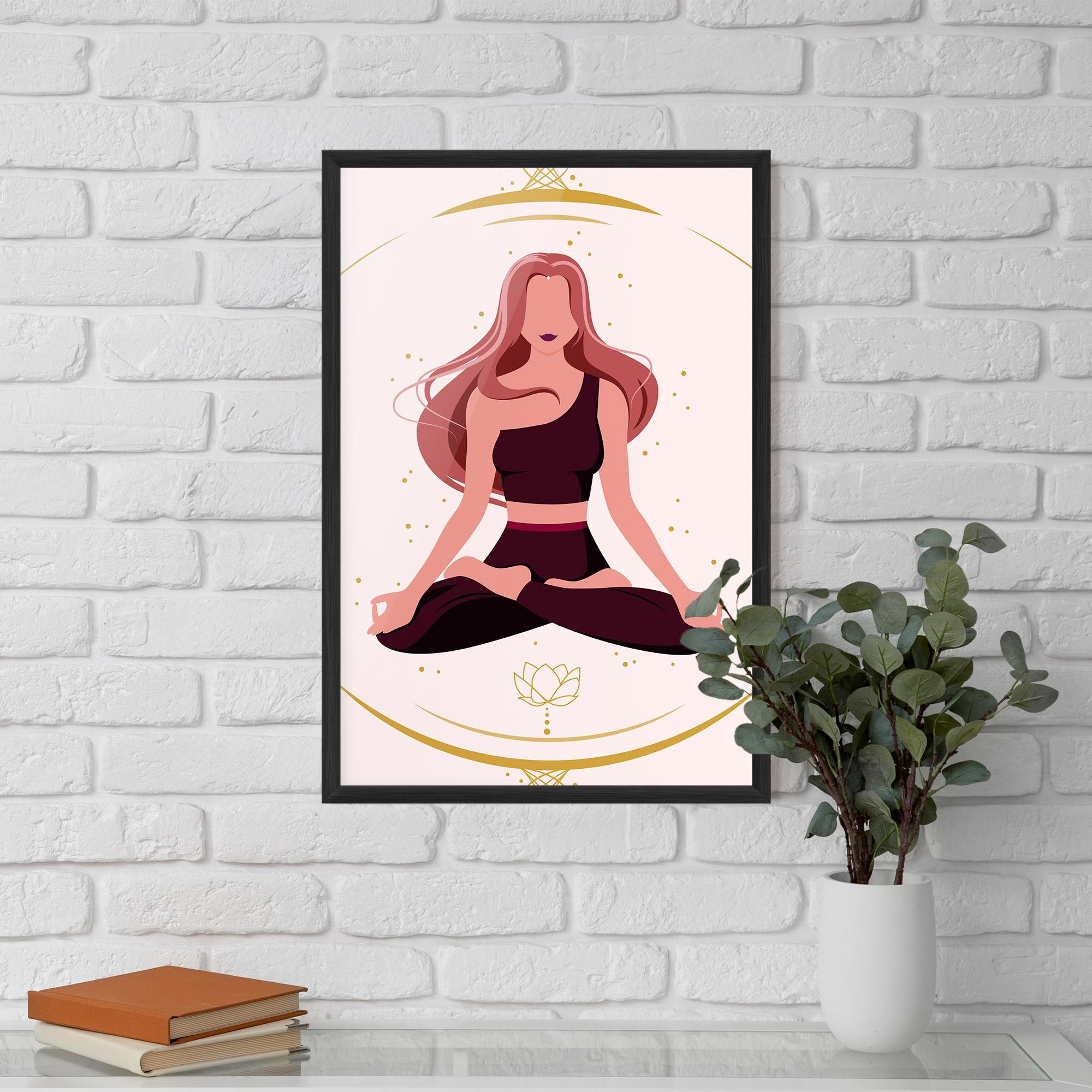 Gerahmte Poster Pretty Yoga Girl mockup 5