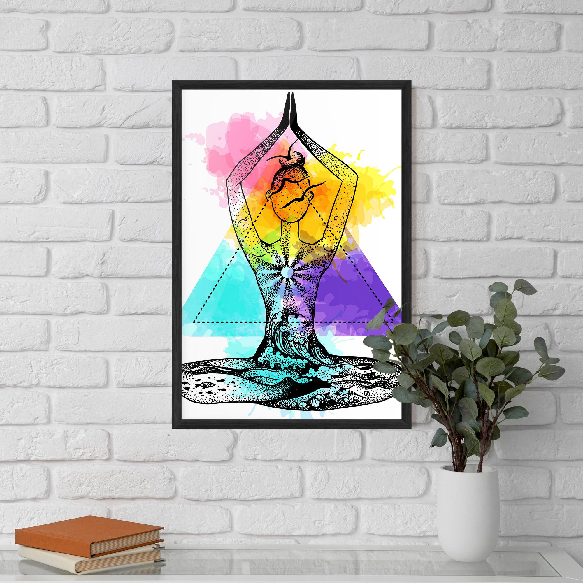 Gerahmte Poster Yoga Triangle mockup 5
