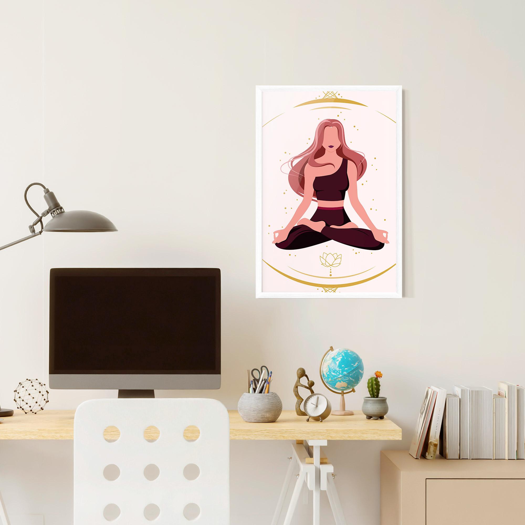 Gerahmte Poster Pretty Yoga Girl mockup 6