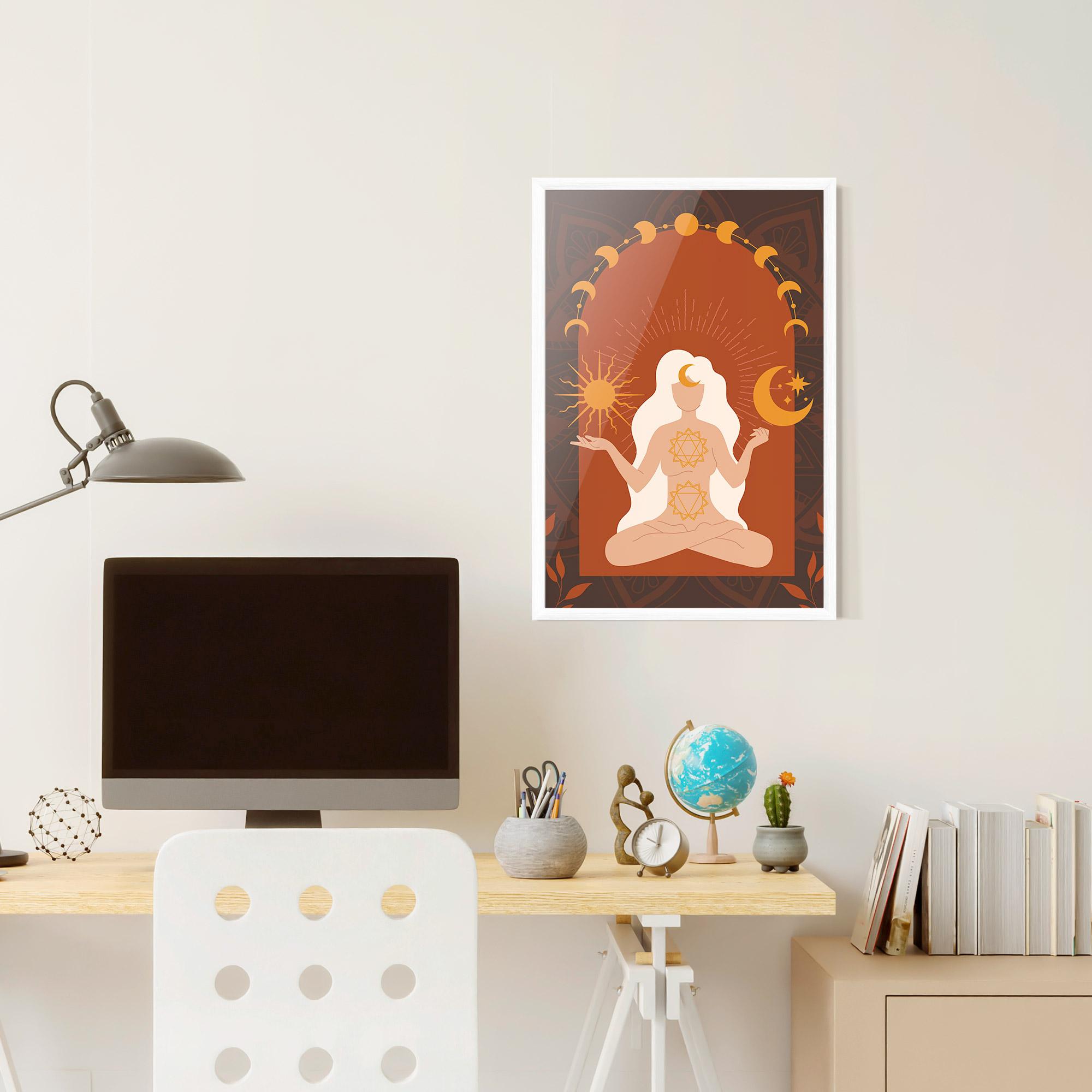 Gerahmte Poster Sun Moon Meditation mockup 6