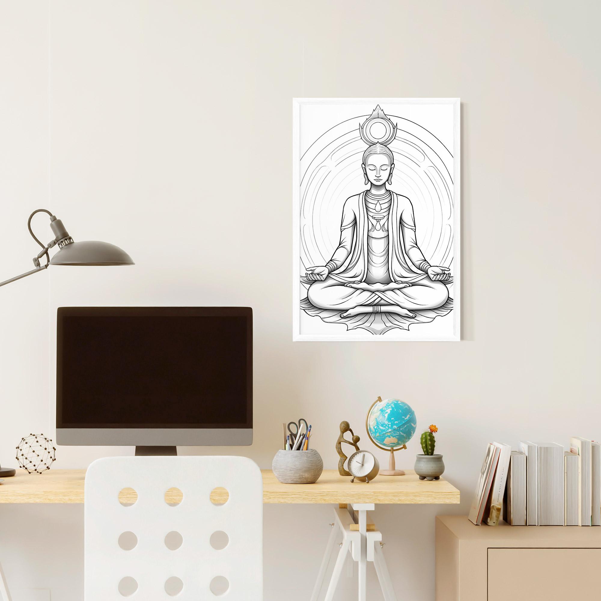 Gerahmte Poster Yoga Peace mockup 6