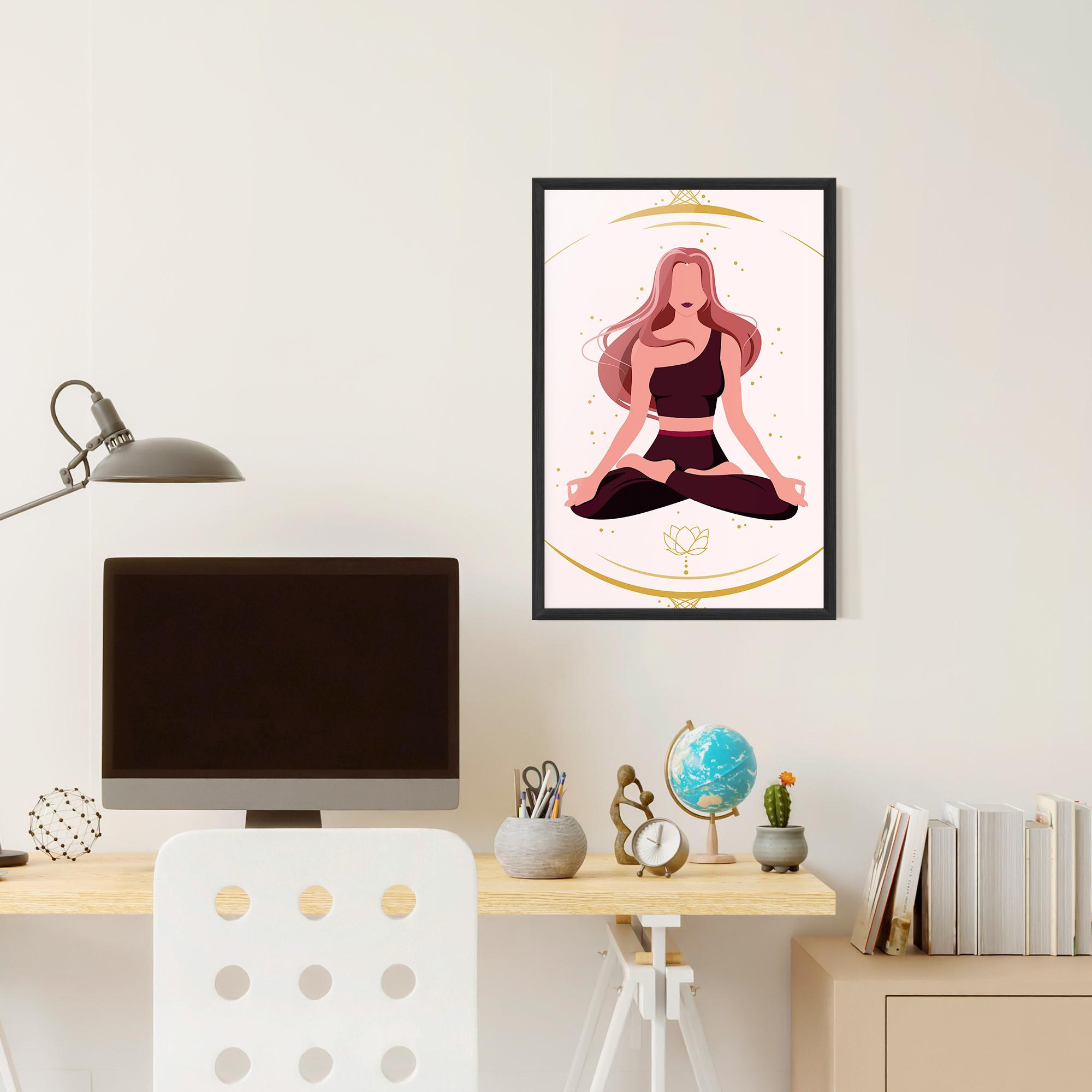 Gerahmte Poster Pretty Yoga Girl mockup 6