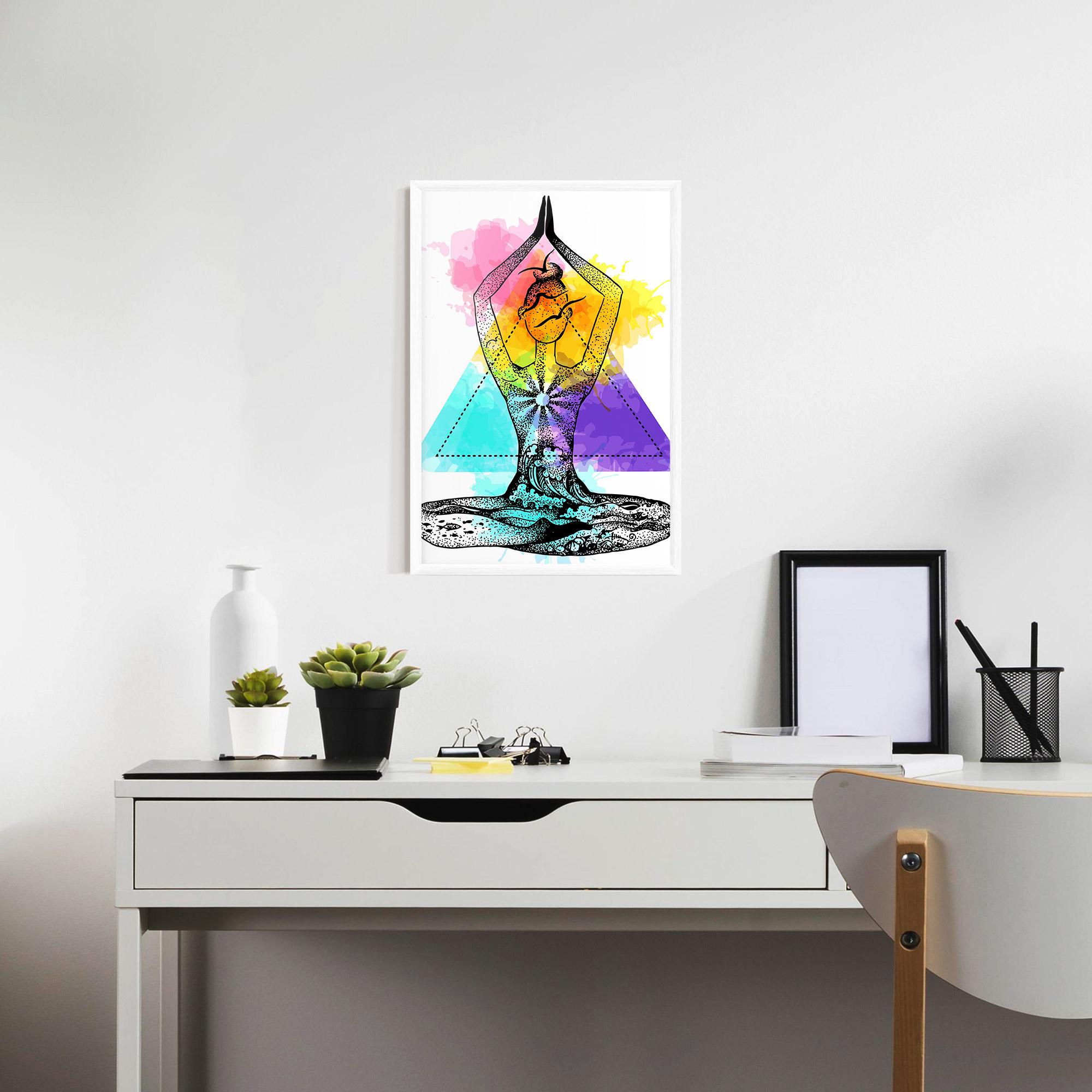 Gerahmte Poster Yoga Triangle mockup 7