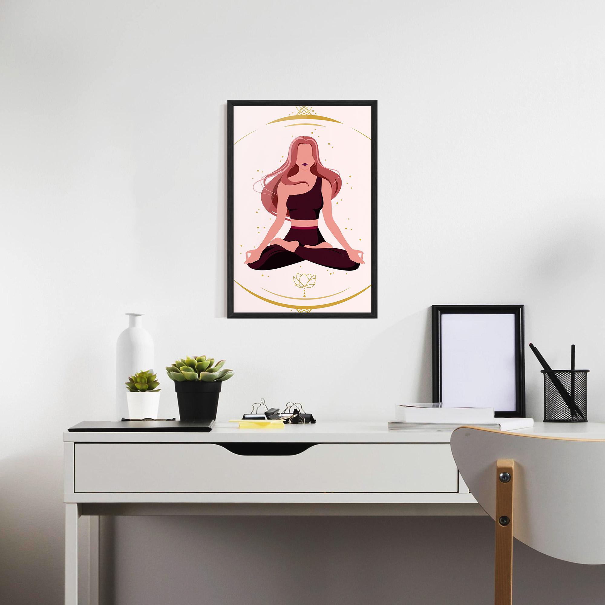 Gerahmte Poster Pretty Yoga Girl mockup 7