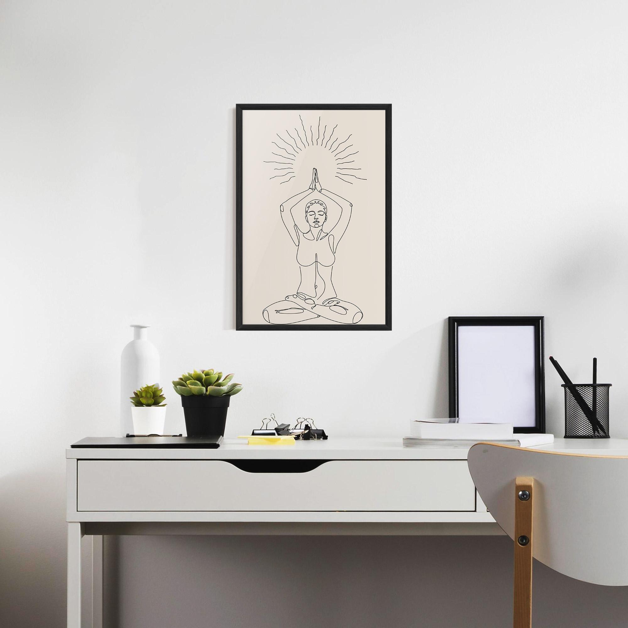 Gerahmte Poster Yoga Sun mockup 7