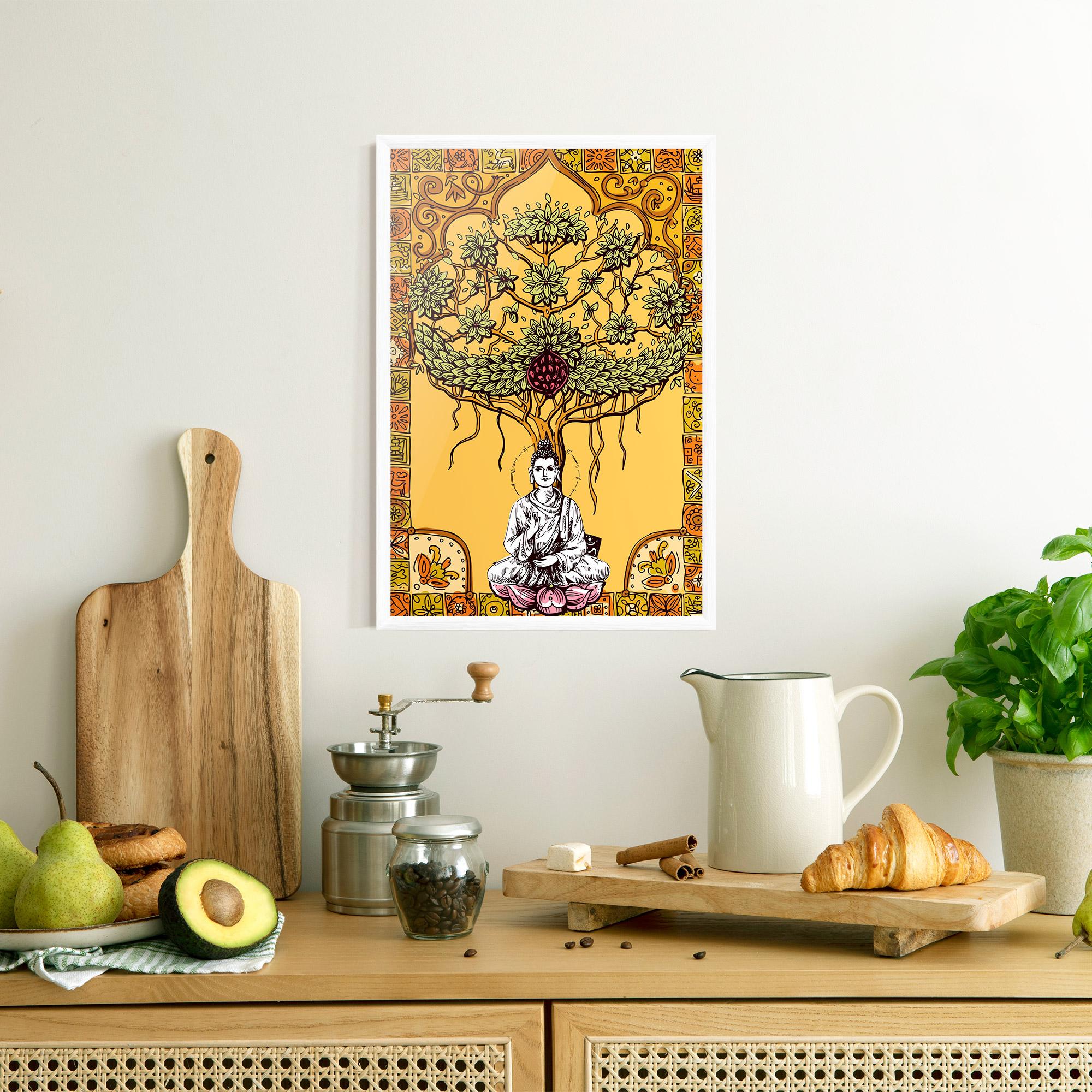 Gerahmte Poster Meditation Three mockup 8