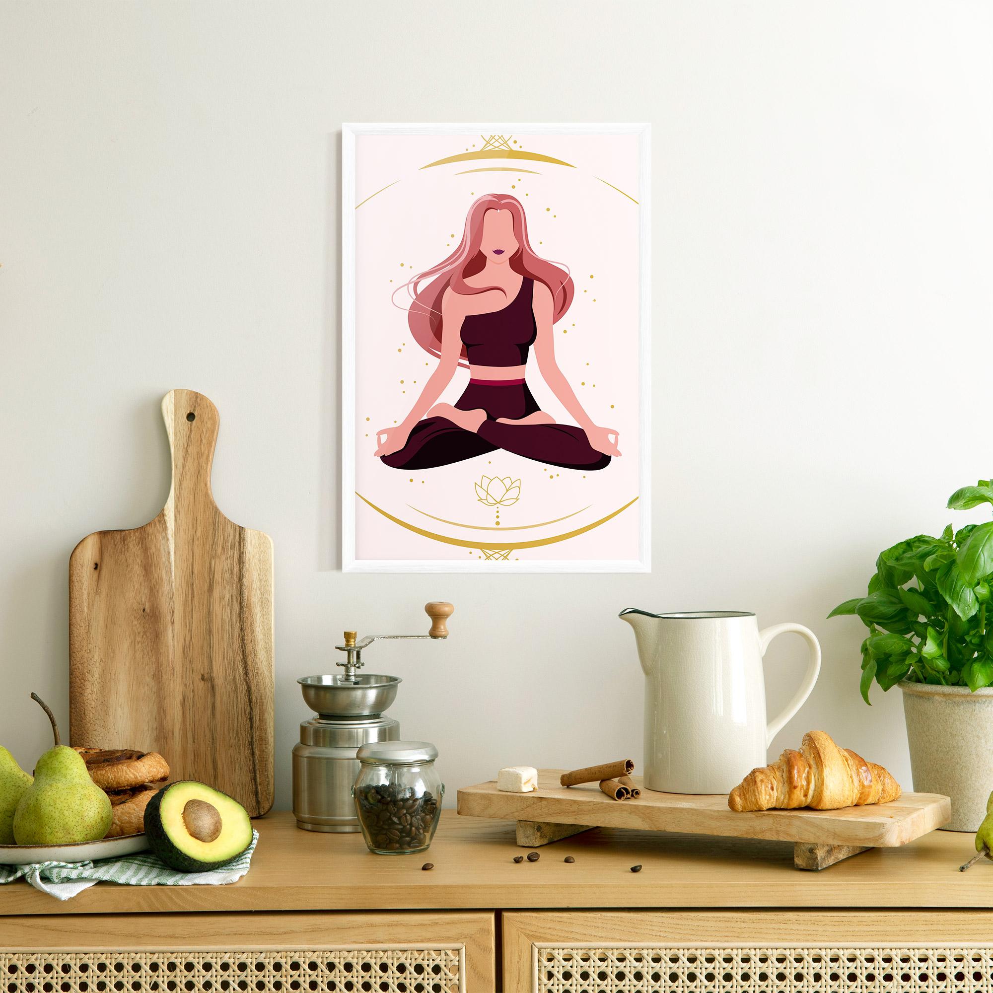 Gerahmte Poster Pretty Yoga Girl mockup 8