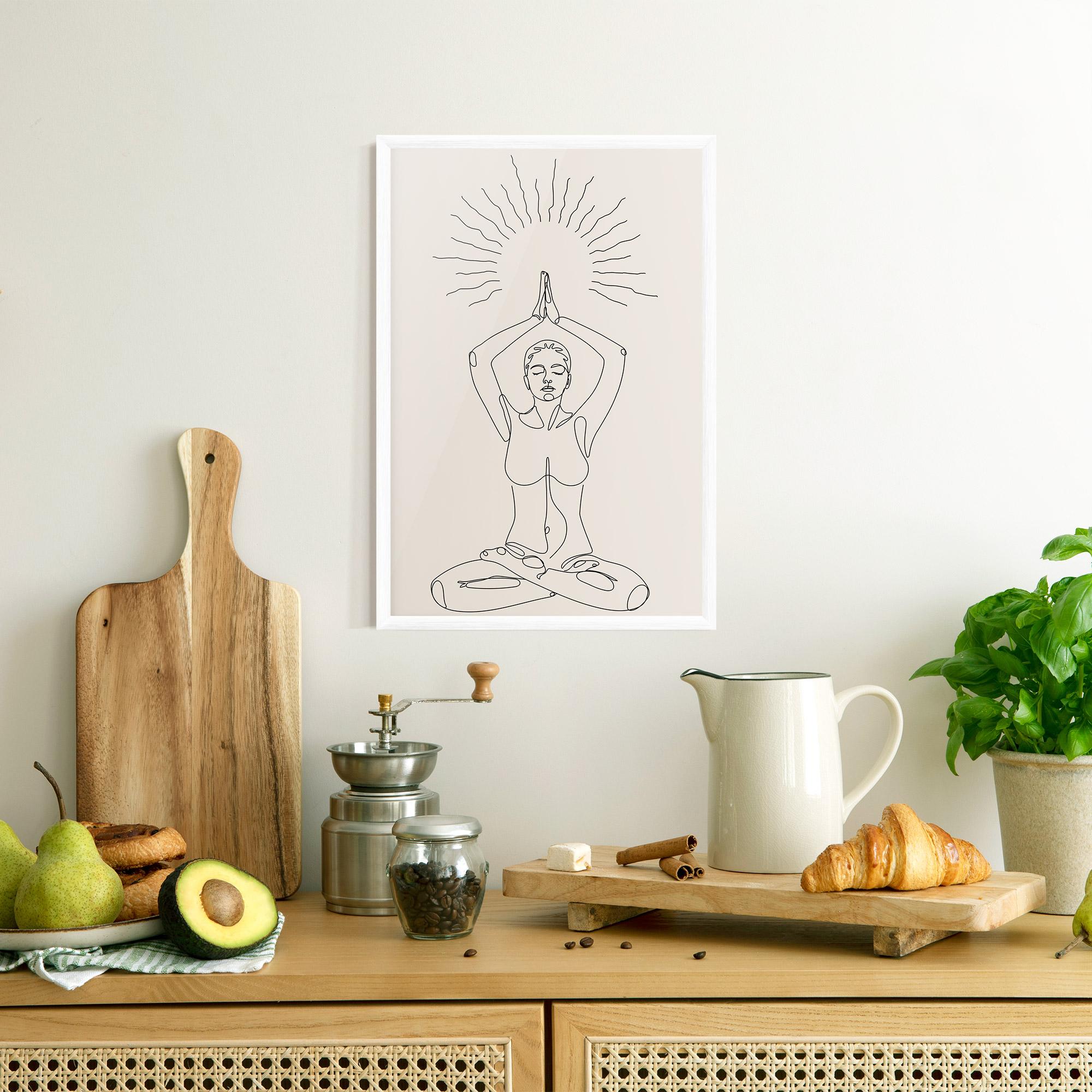 Gerahmte Poster Yoga Sun mockup 8