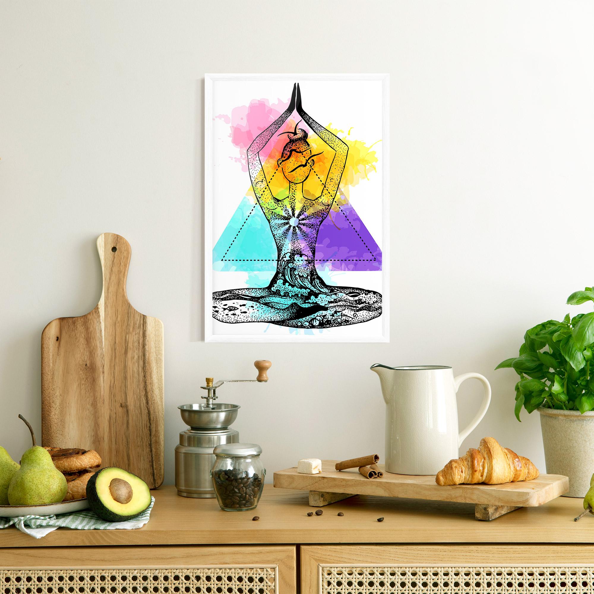 Gerahmte Poster Yoga Triangle mockup 8