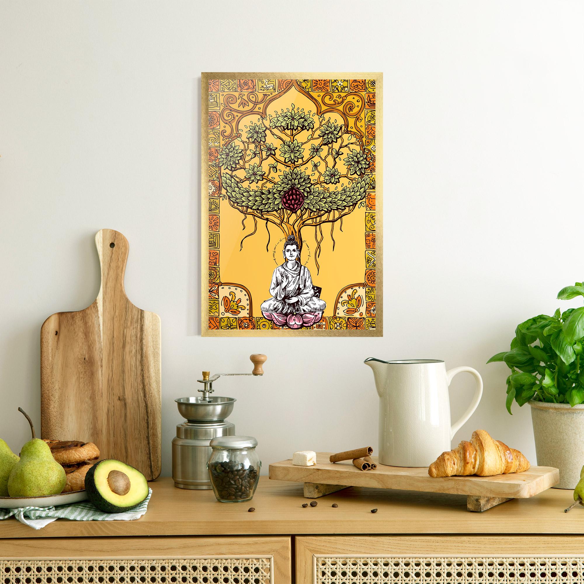 Gerahmte Poster Meditation Three mockup 8