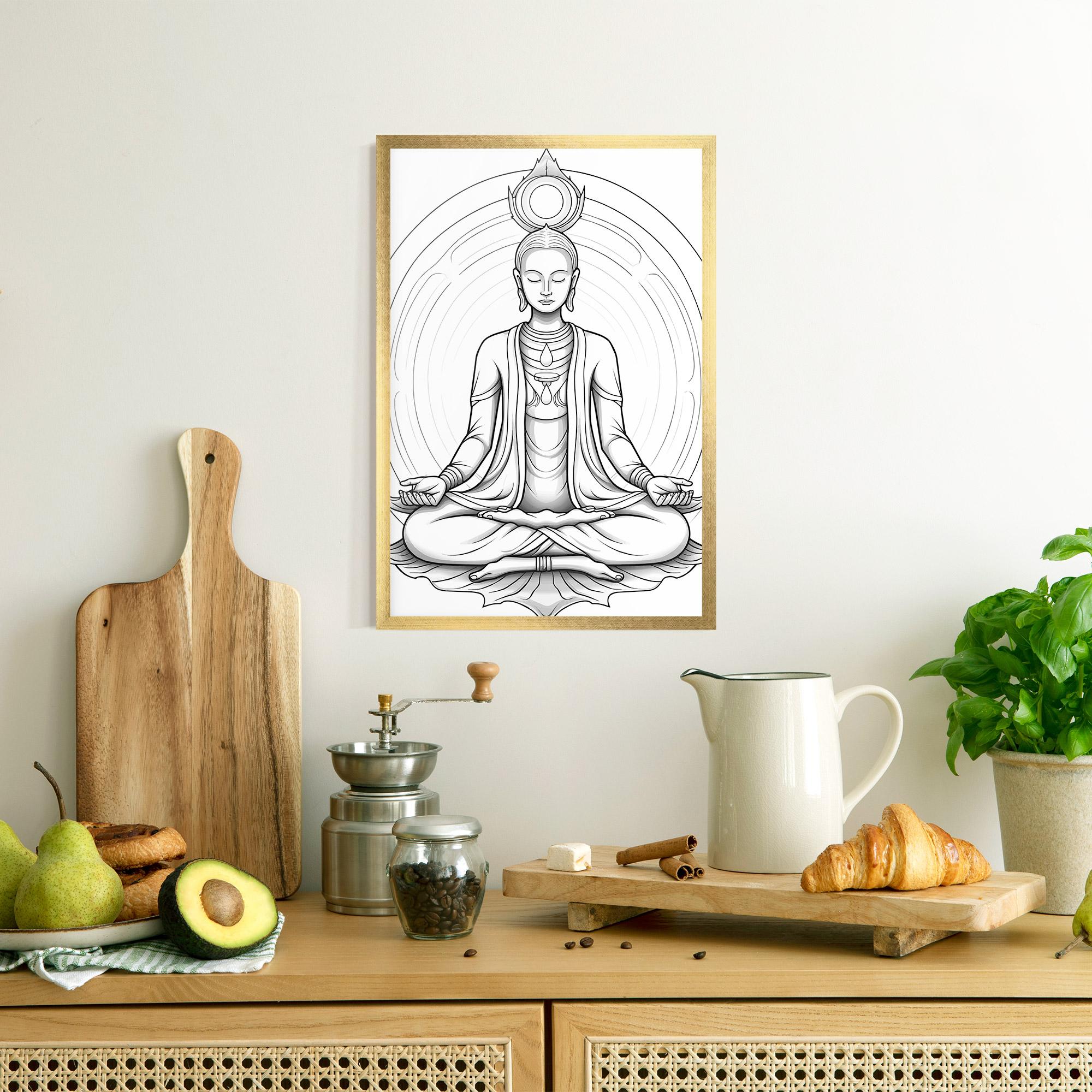 Gerahmte Poster Yoga Peace mockup 8