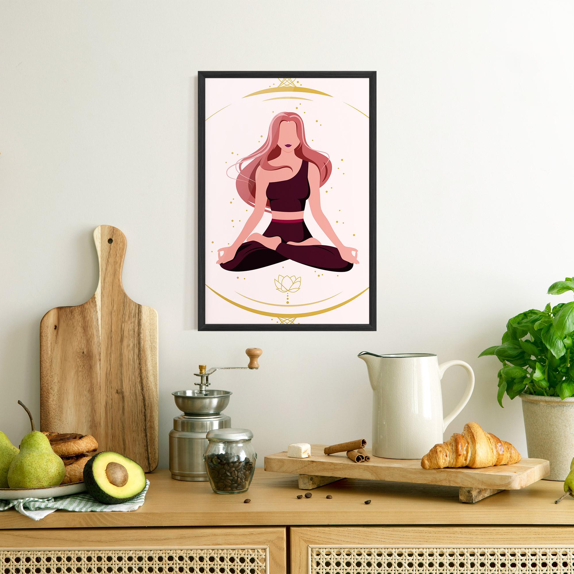 Gerahmte Poster Pretty Yoga Girl mockup 8