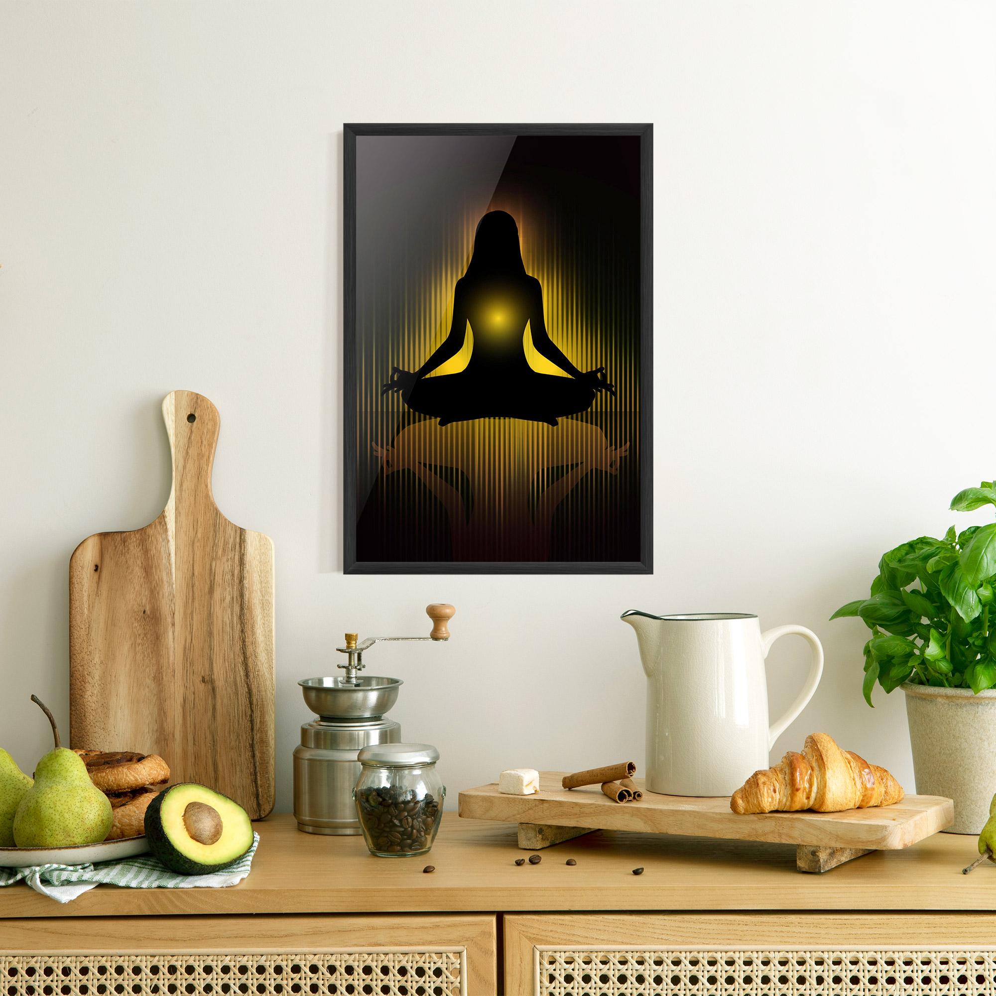 Gerahmte Poster Yellow Light Yoga mockup 8