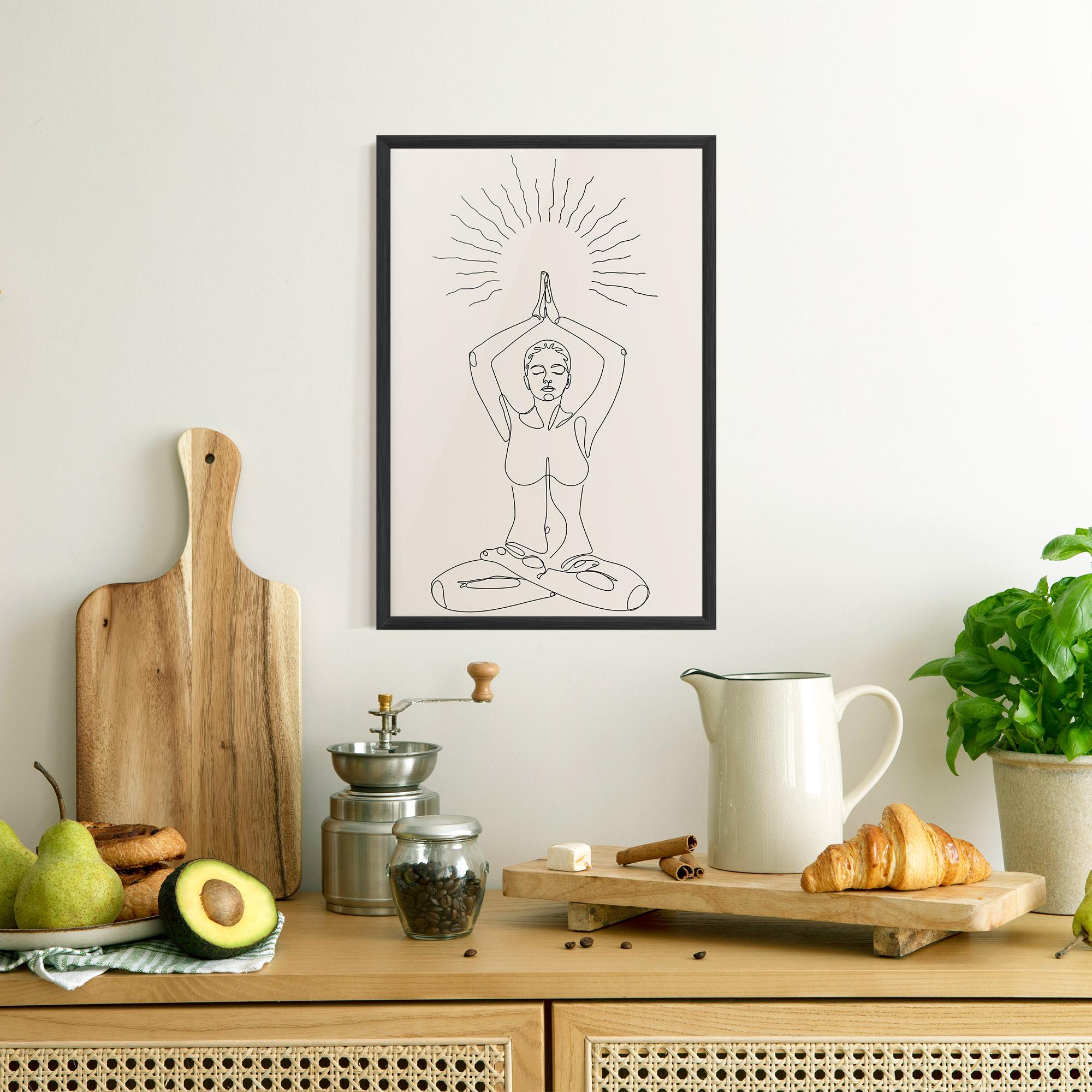 Gerahmte Poster Yoga Sun mockup 8