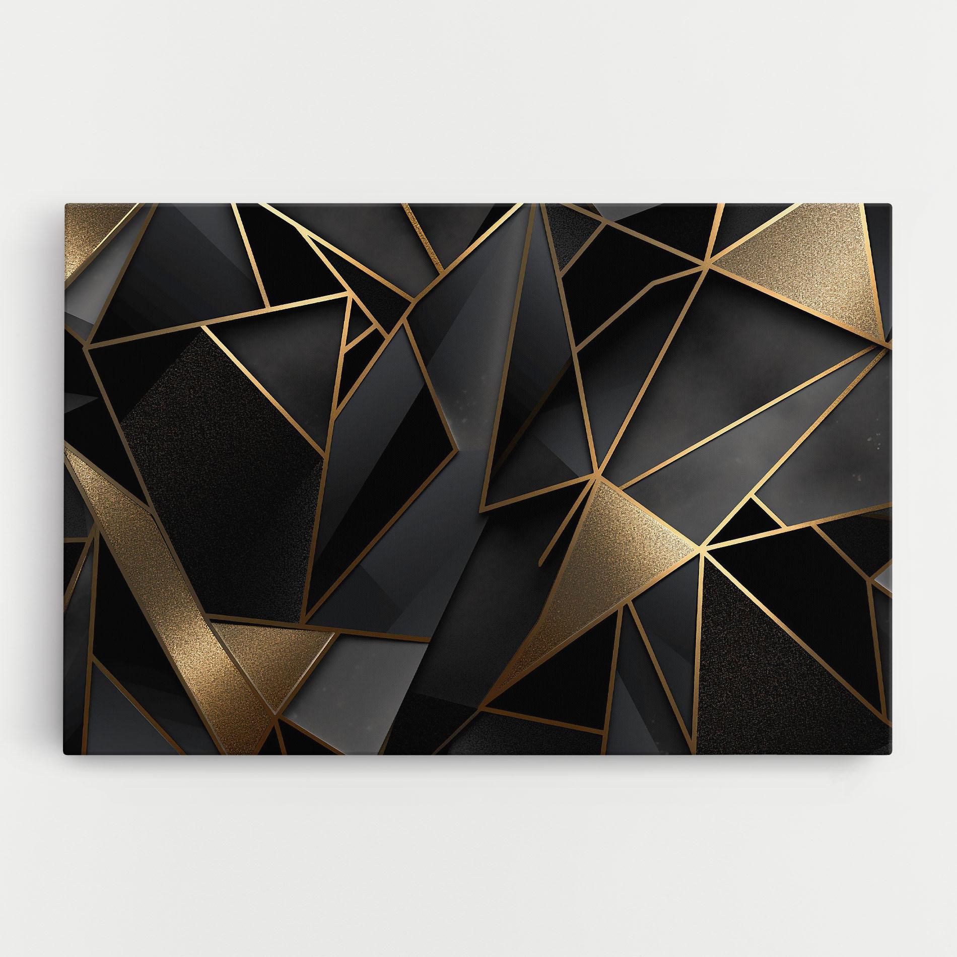 Leinwandbild Abstract Golden Art mockup 0