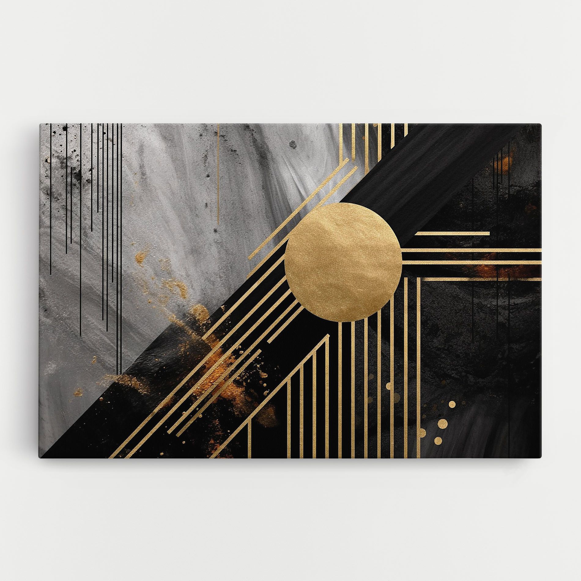 Gold Circle With Lines mockup 0