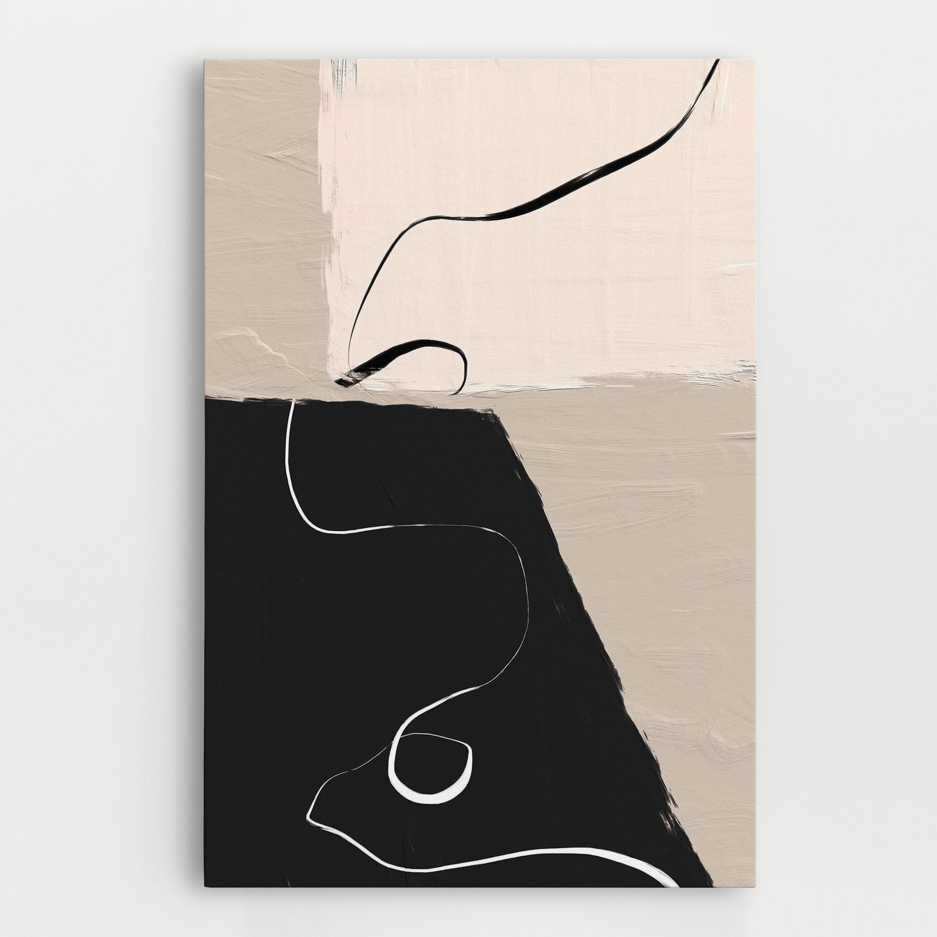Leinwandbild Black Brushstrokes mockup 0