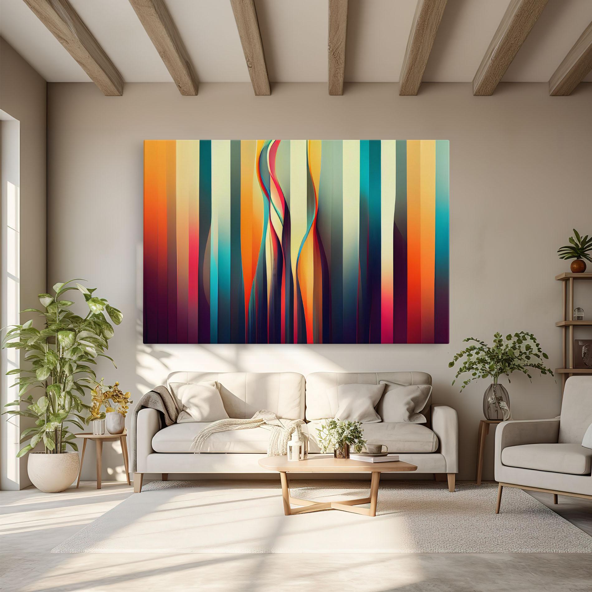 Leinwandbild Colorful Geometric Background mockup 6