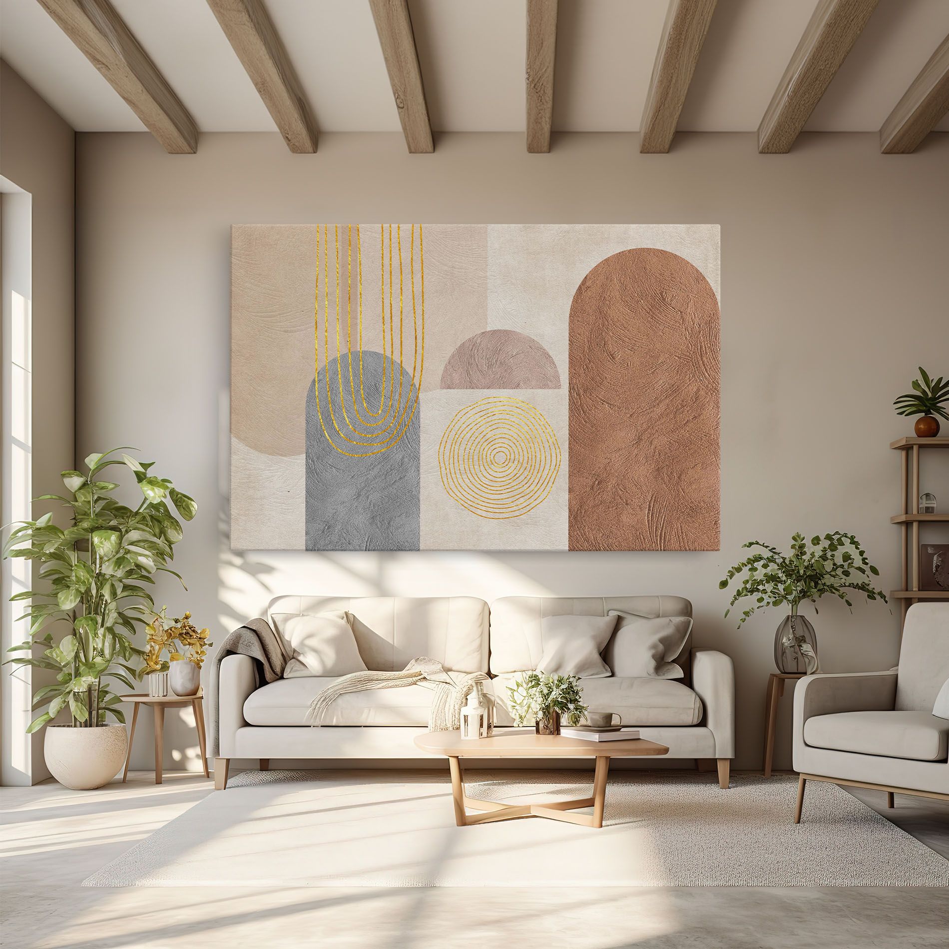 Gray Orange Painting mockup 6