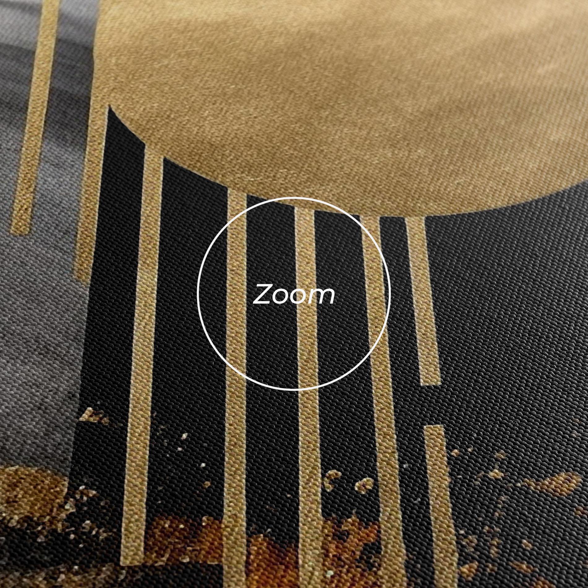 Leinwandbild Gold Circle With Lines mockup 3