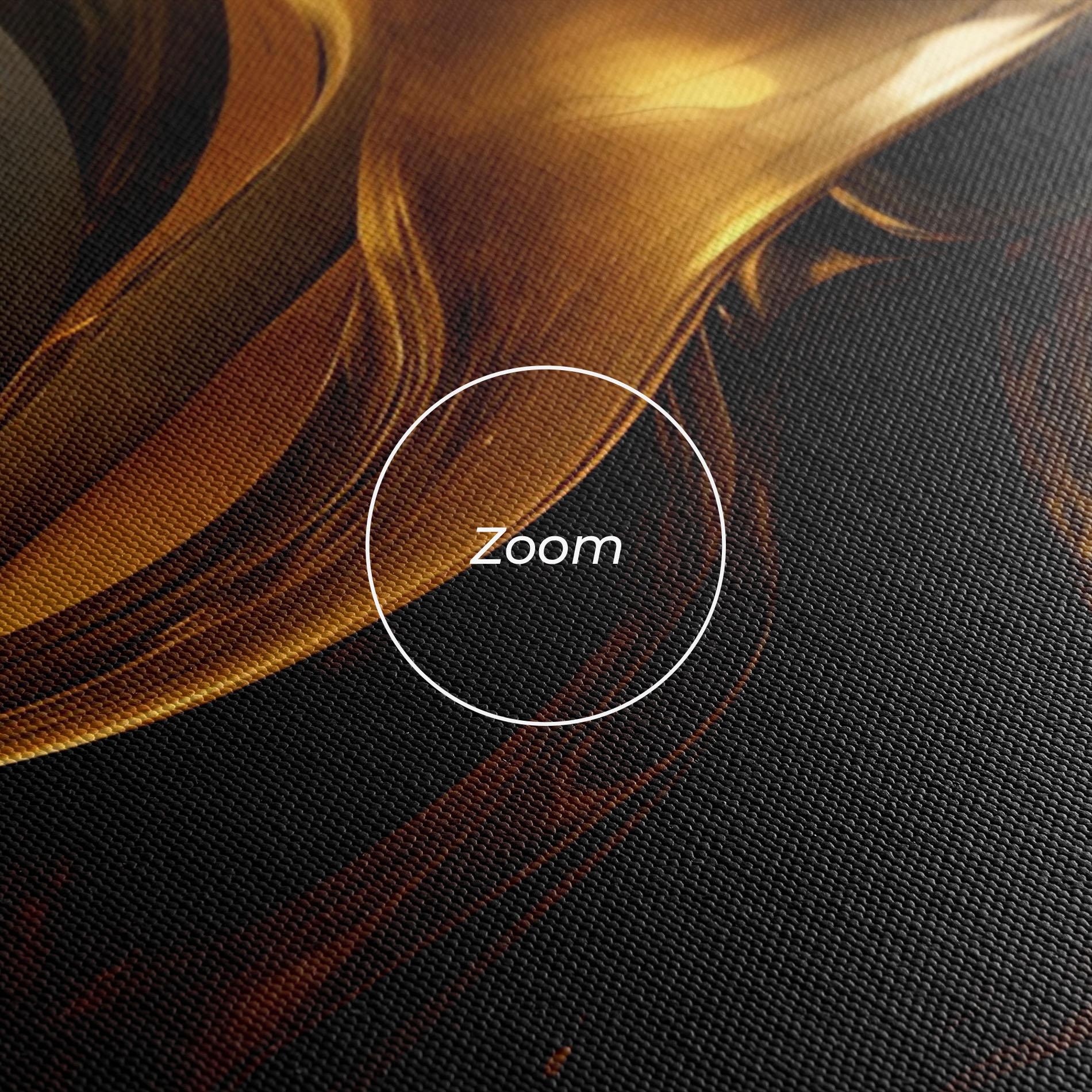 Leinwandbild Gold With Black Wave mockup 3