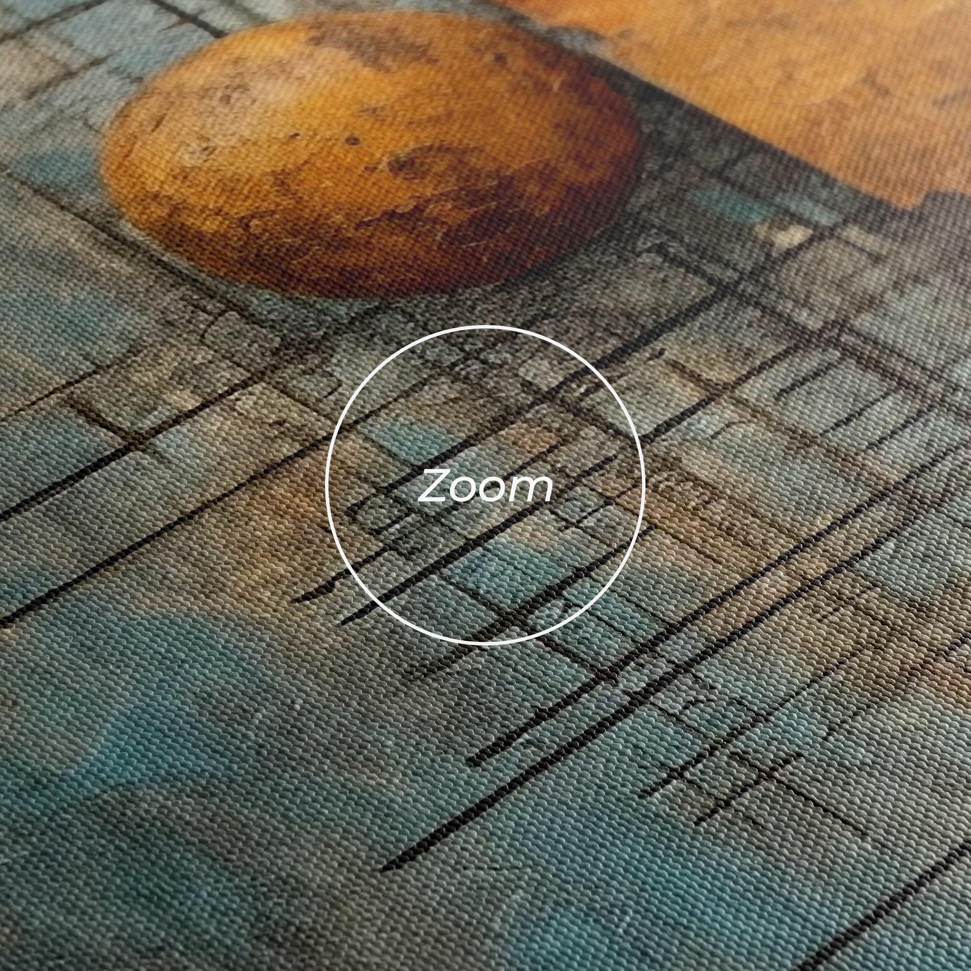 Leinwandbild Orange Square Painting mockup 3