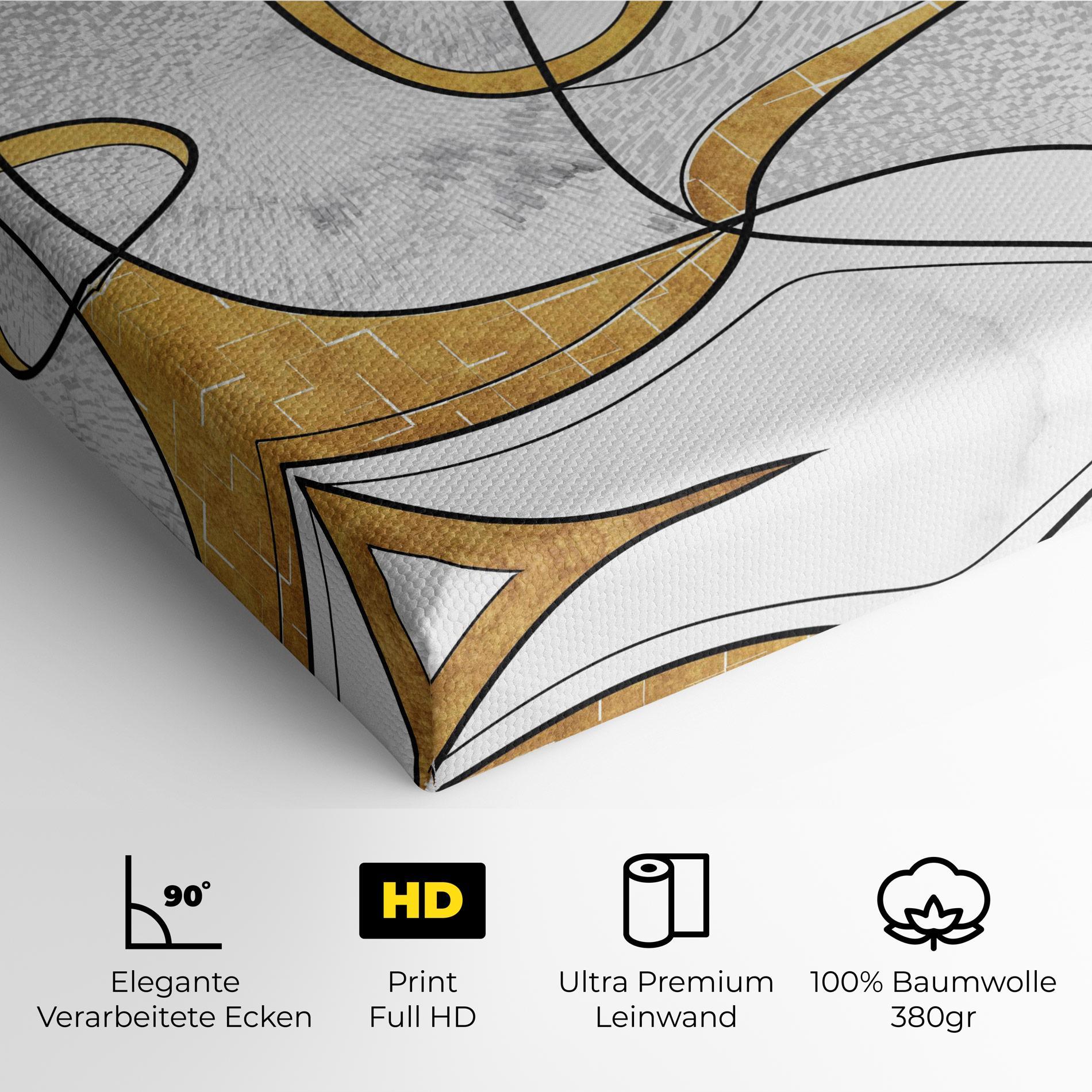 Leinwandbild Abstract Gold Lines mockup 4