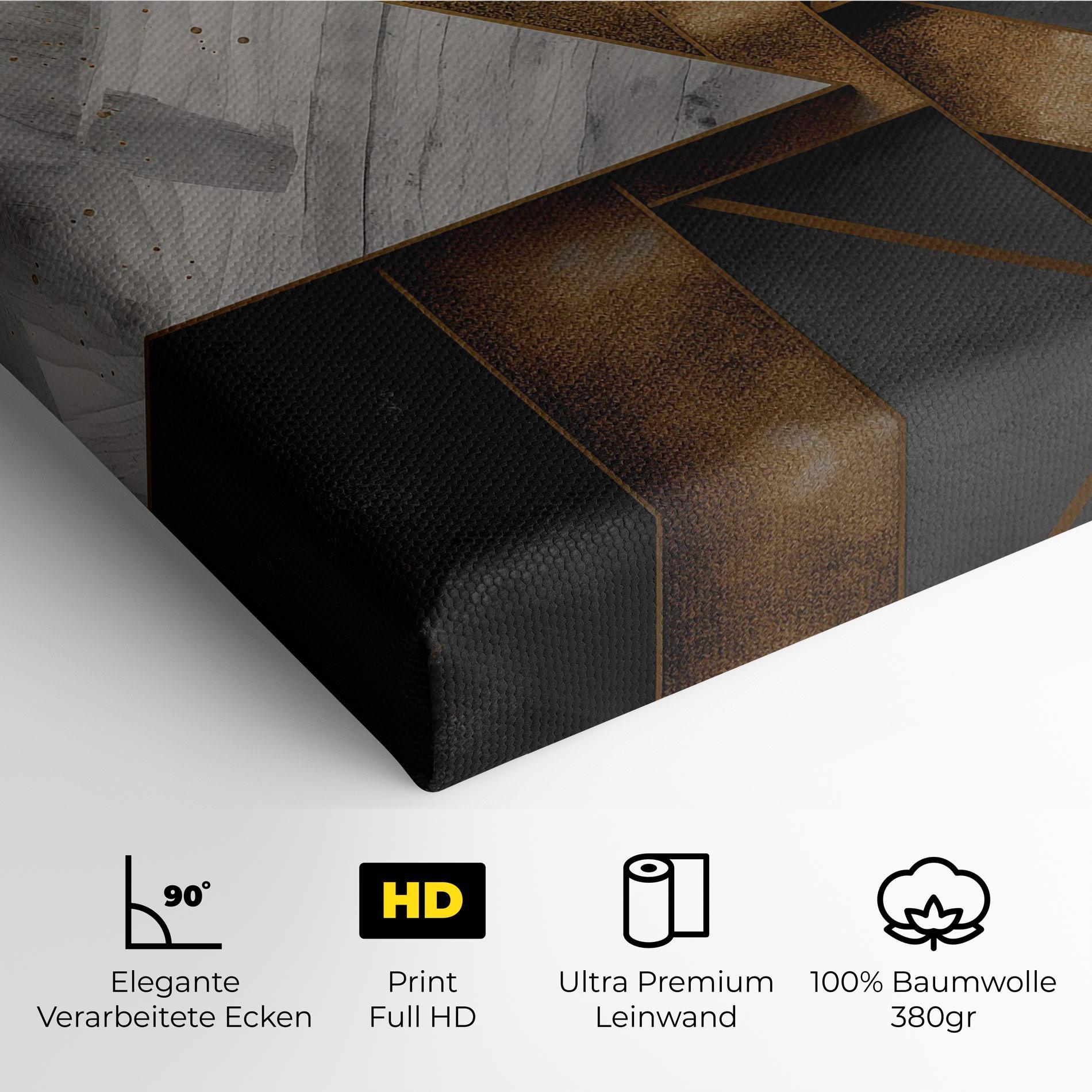 Leinwandbild Abstract Gold Square mockup 4
