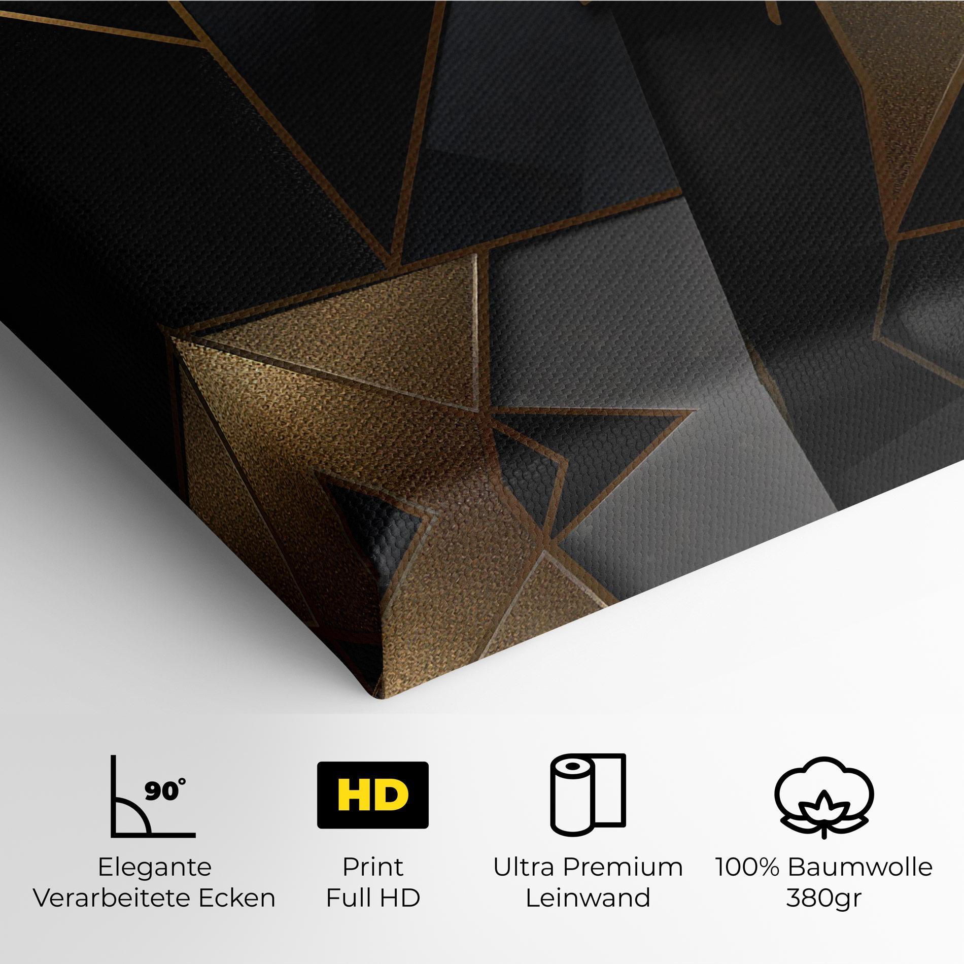 Leinwandbild Abstract Golden Art mockup 4