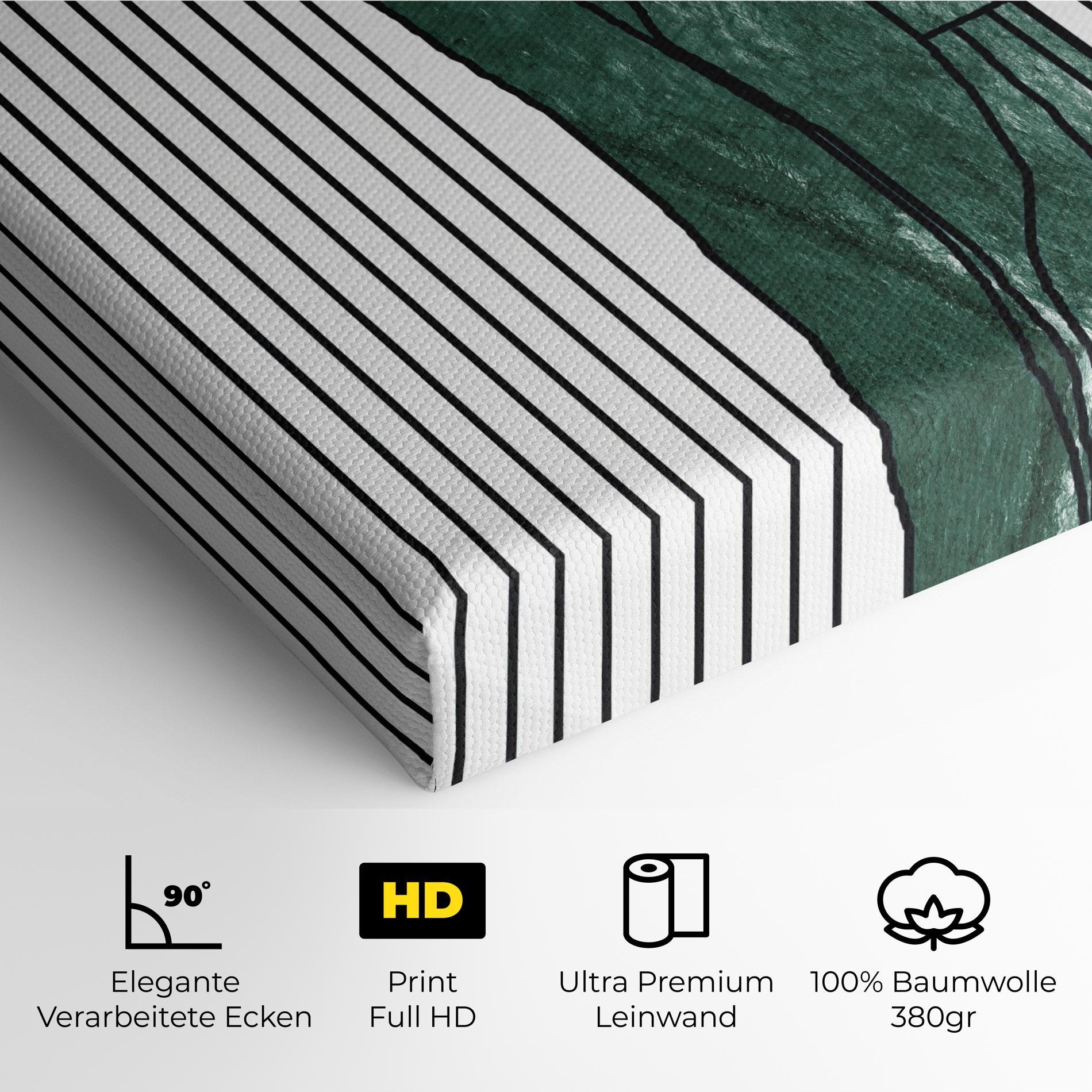 Leinwandbild Abstract Green Face mockup 4