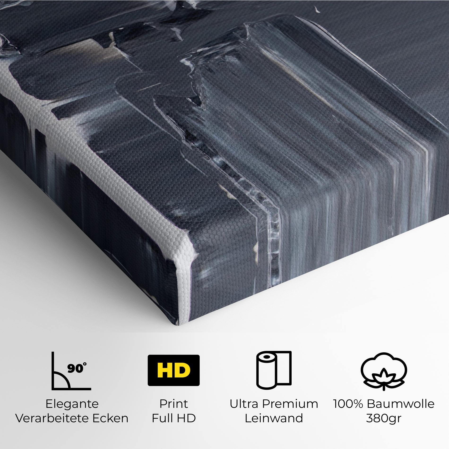 Leinwandbild Black Acrylic Painting mockup 4