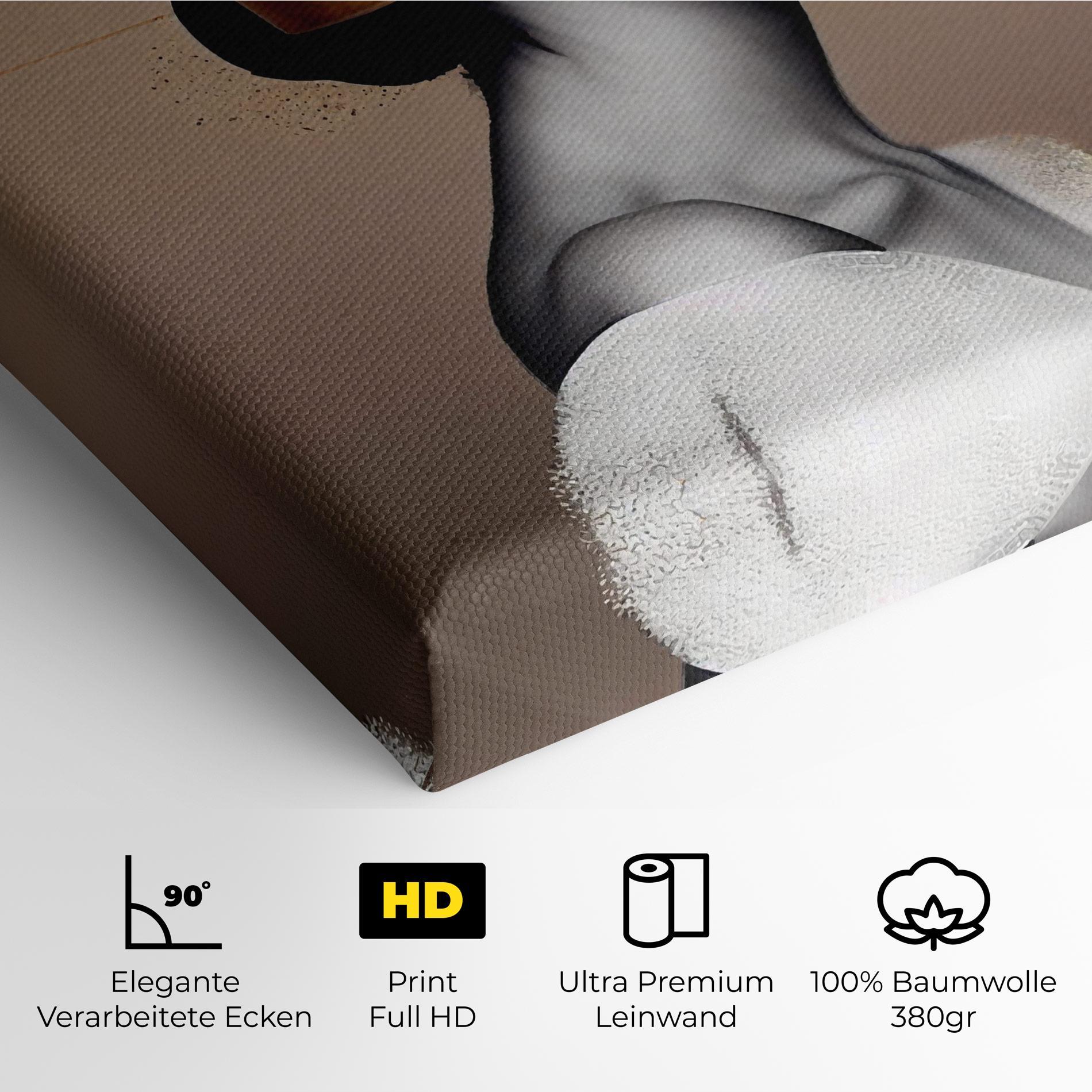 Leinwandbild Woman With Gold Lines mockup 4