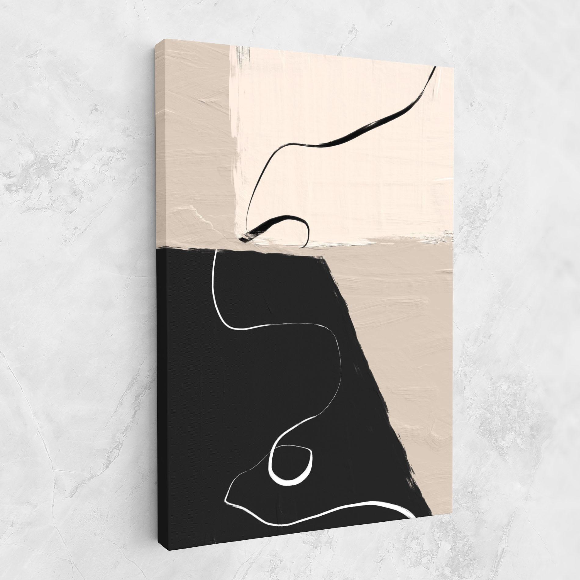Leinwandbild Black Brushstrokes mockup 1
