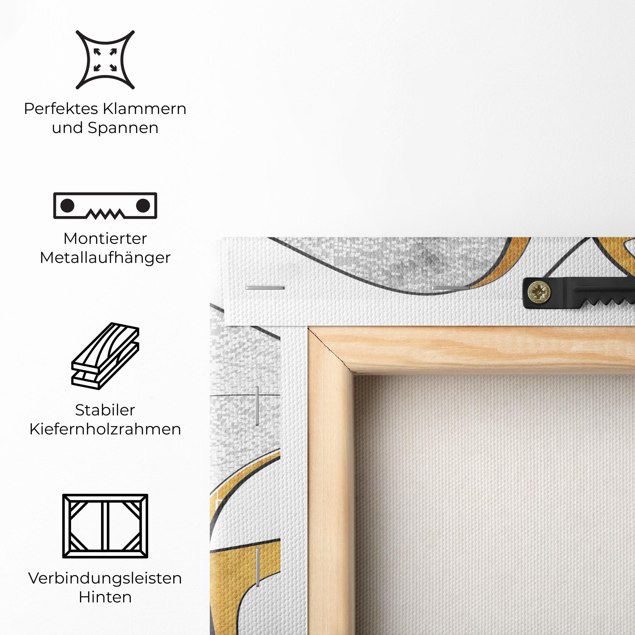 Leinwandbild Abstract Gold Lines mockup 5