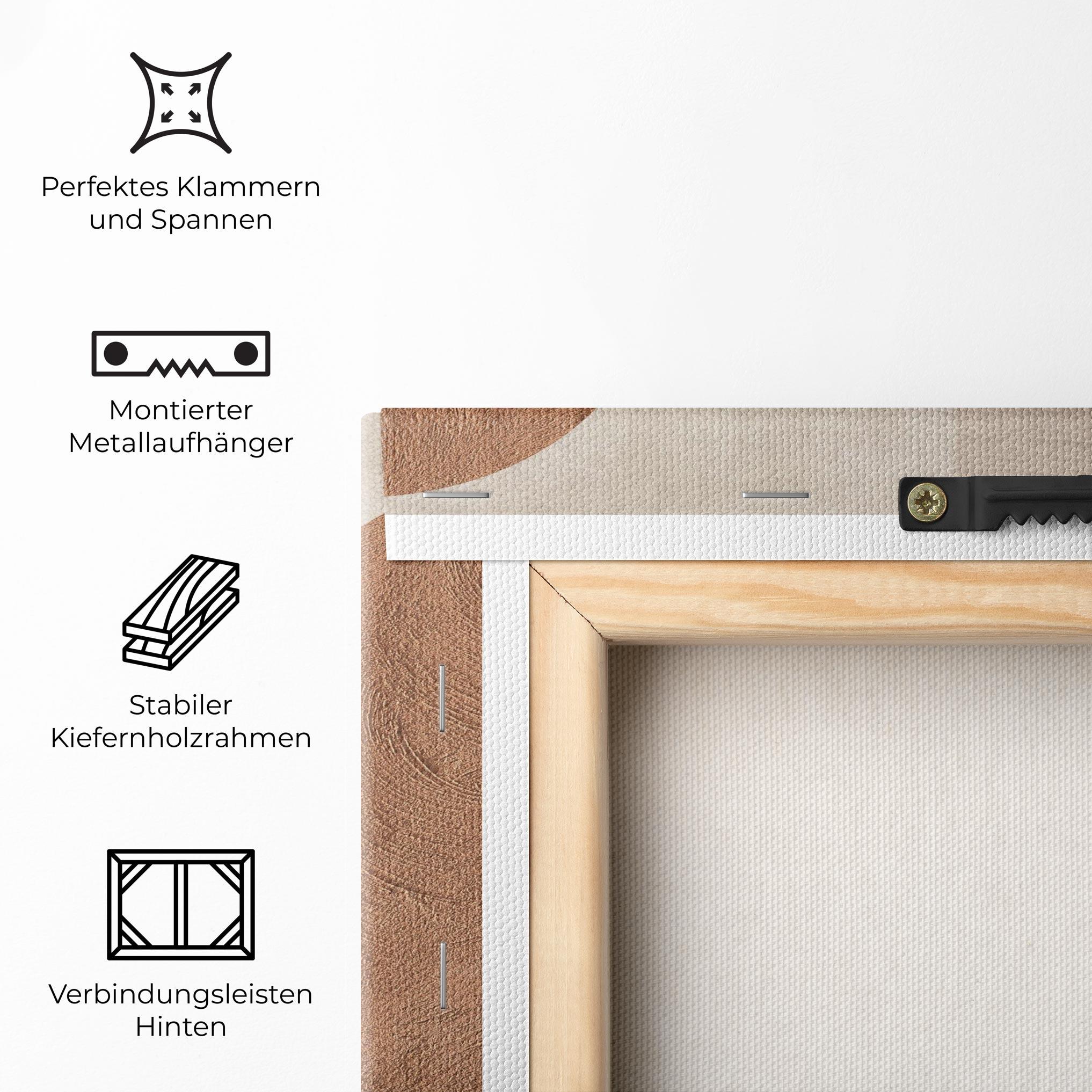 Leinwandbild Gray Orange Painting mockup 5